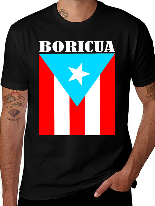 Boricua Bandera Lightweight Cotton T-Shirt – Daily Comfort Graphic Shirt