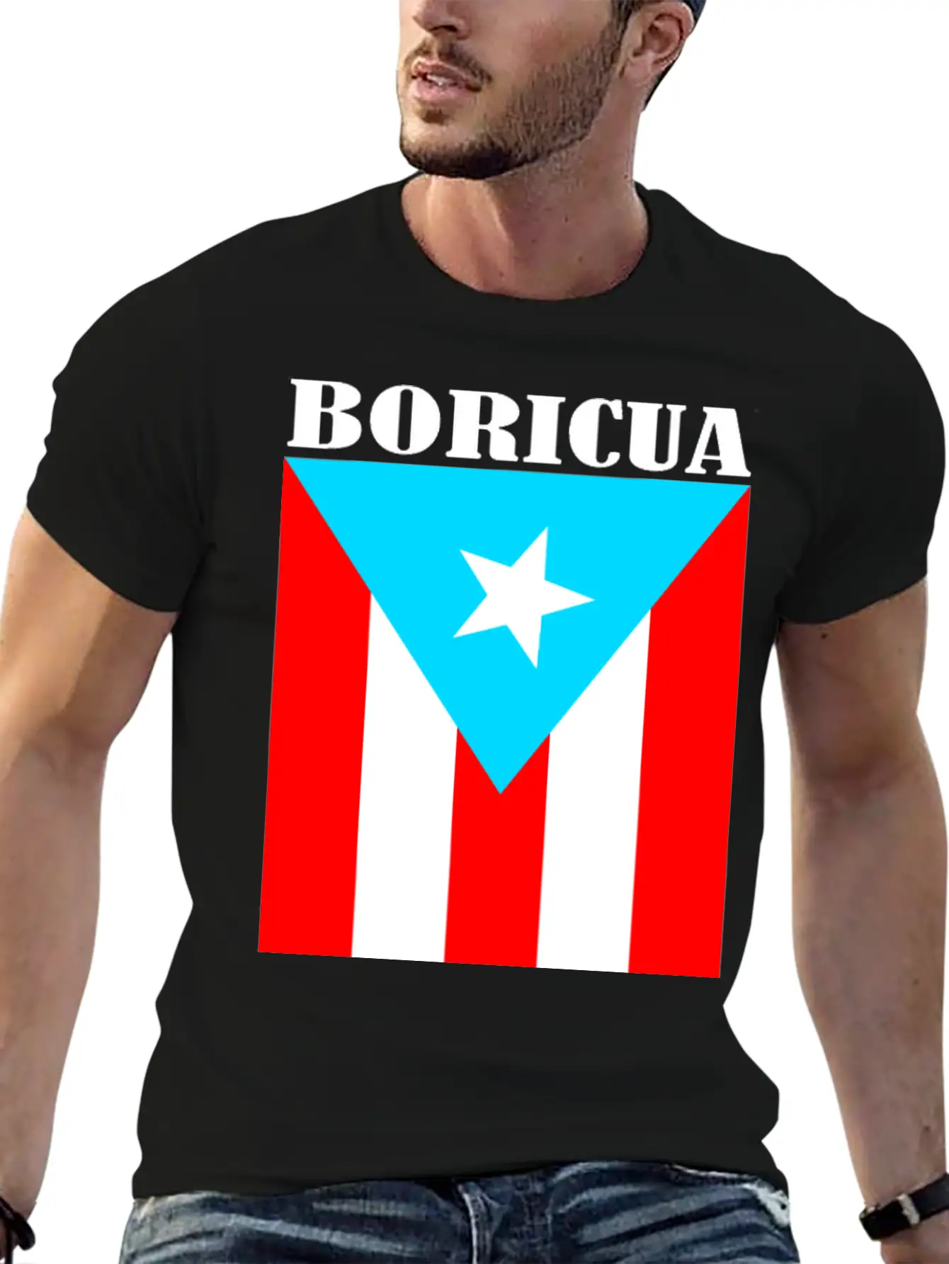 Boricua Bandera Lightweight Cotton T-Shirt – Daily Comfort Graphic Shirt