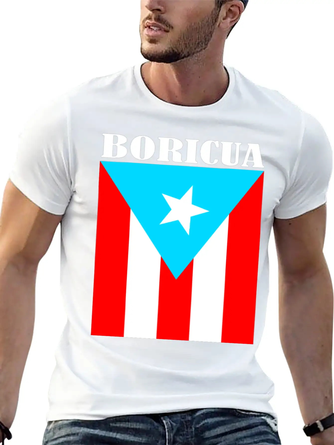 Boricua Bandera Lightweight Cotton T-Shirt – Daily Comfort Graphic Shirt