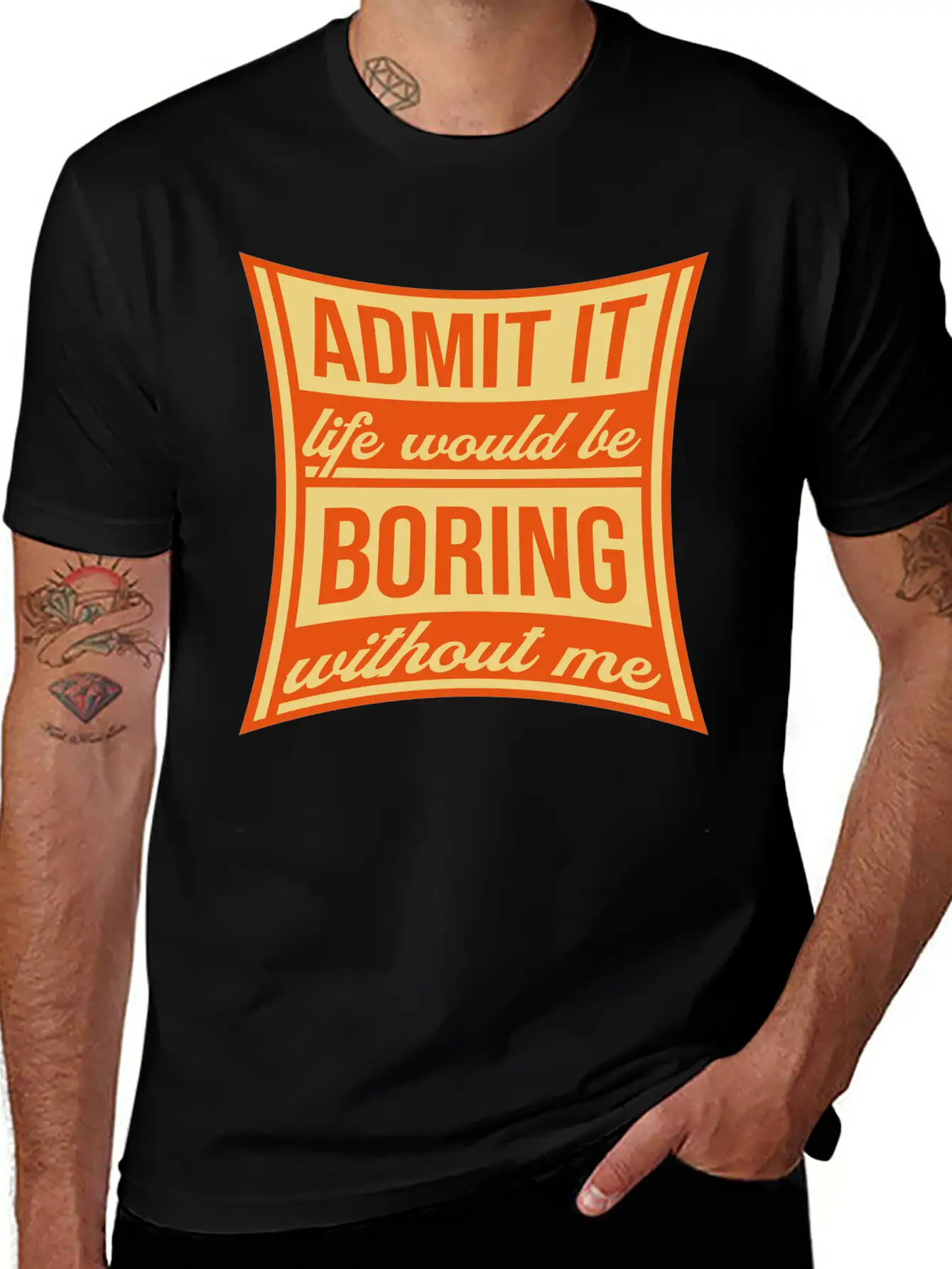 Boring Life Without Me Lightweight Cotton T-Shirt – Daily Comfort Graphic Shirt
