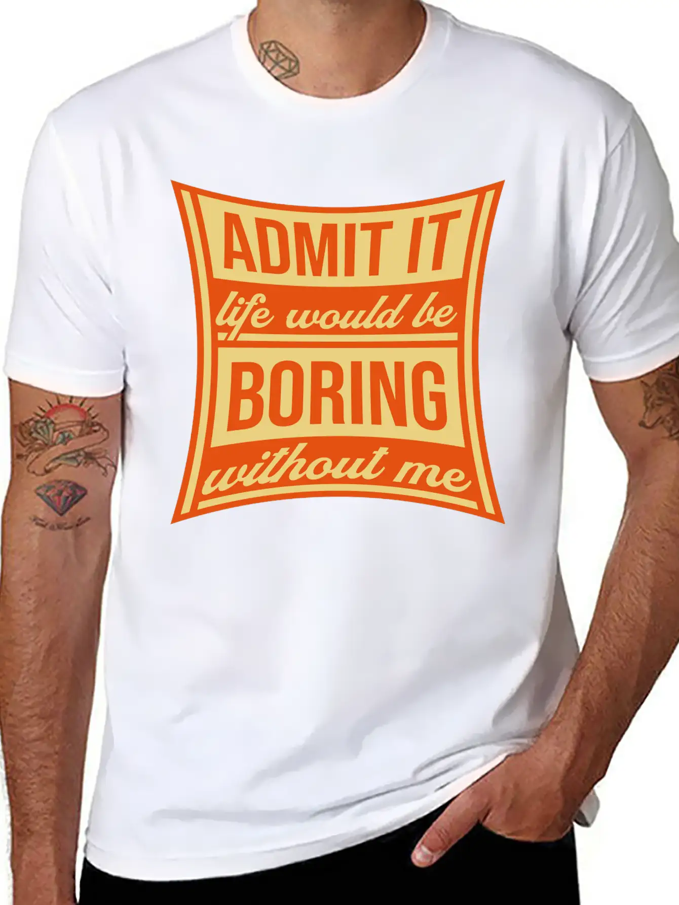 Boring Life Without Me Lightweight Cotton T-Shirt – Daily Comfort Graphic Shirt