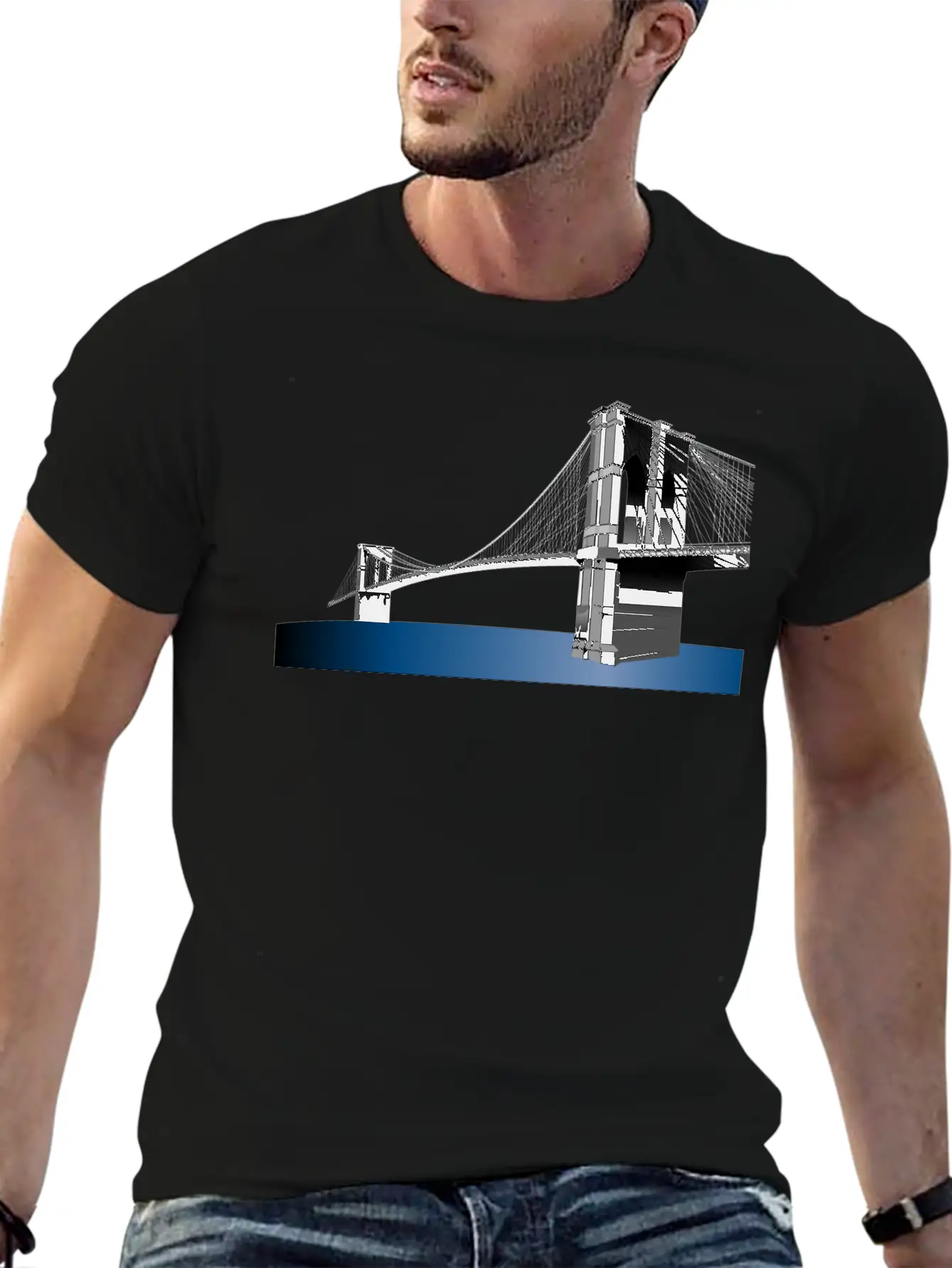 Bridge Bruecke Architecture Architektur Bauen24 Lightweight Cotton T-Shirt – Daily Comfort Graphic Shirt