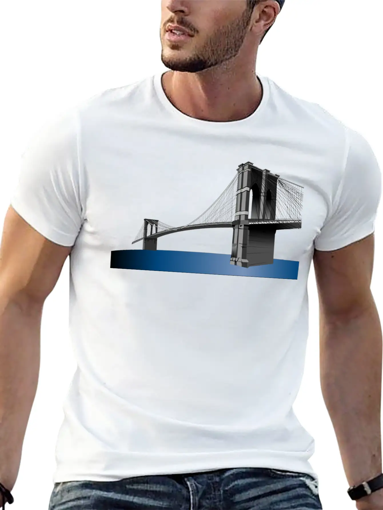 Bridge Bruecke Architecture Architektur Bauen24 Lightweight Cotton T-Shirt – Daily Comfort Graphic Shirt