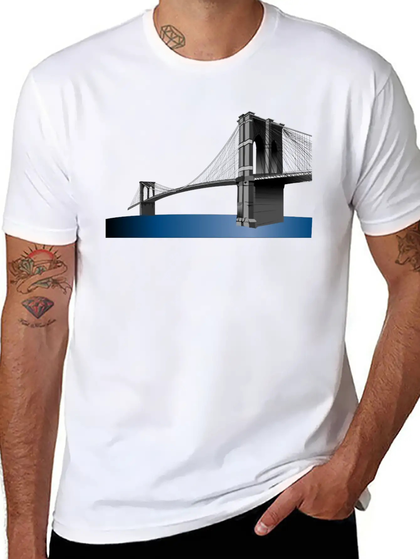 Bridge Bruecke Architecture Architektur Bauen24 Lightweight Cotton T-Shirt – Daily Comfort Graphic Shirt