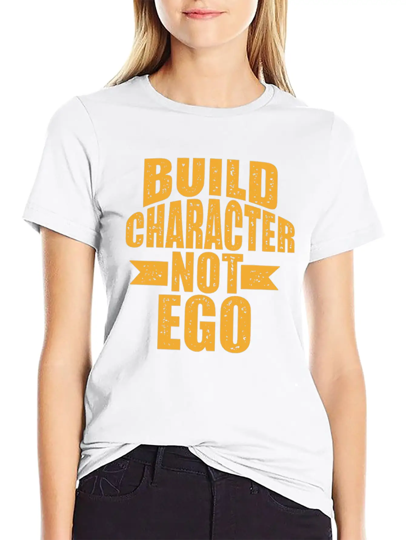 Build Character Ego Typography Lightweight Cotton T-Shirt – Daily Comfort Graphic Shirt