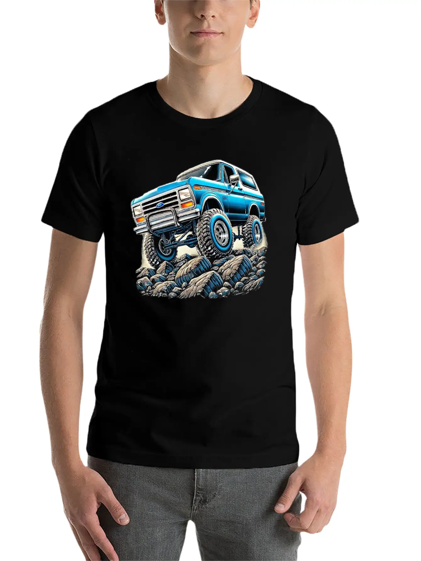 Bullnose Bronco Crawler Lightweight Cotton T-Shirt – Daily Comfort Graphic Shirt