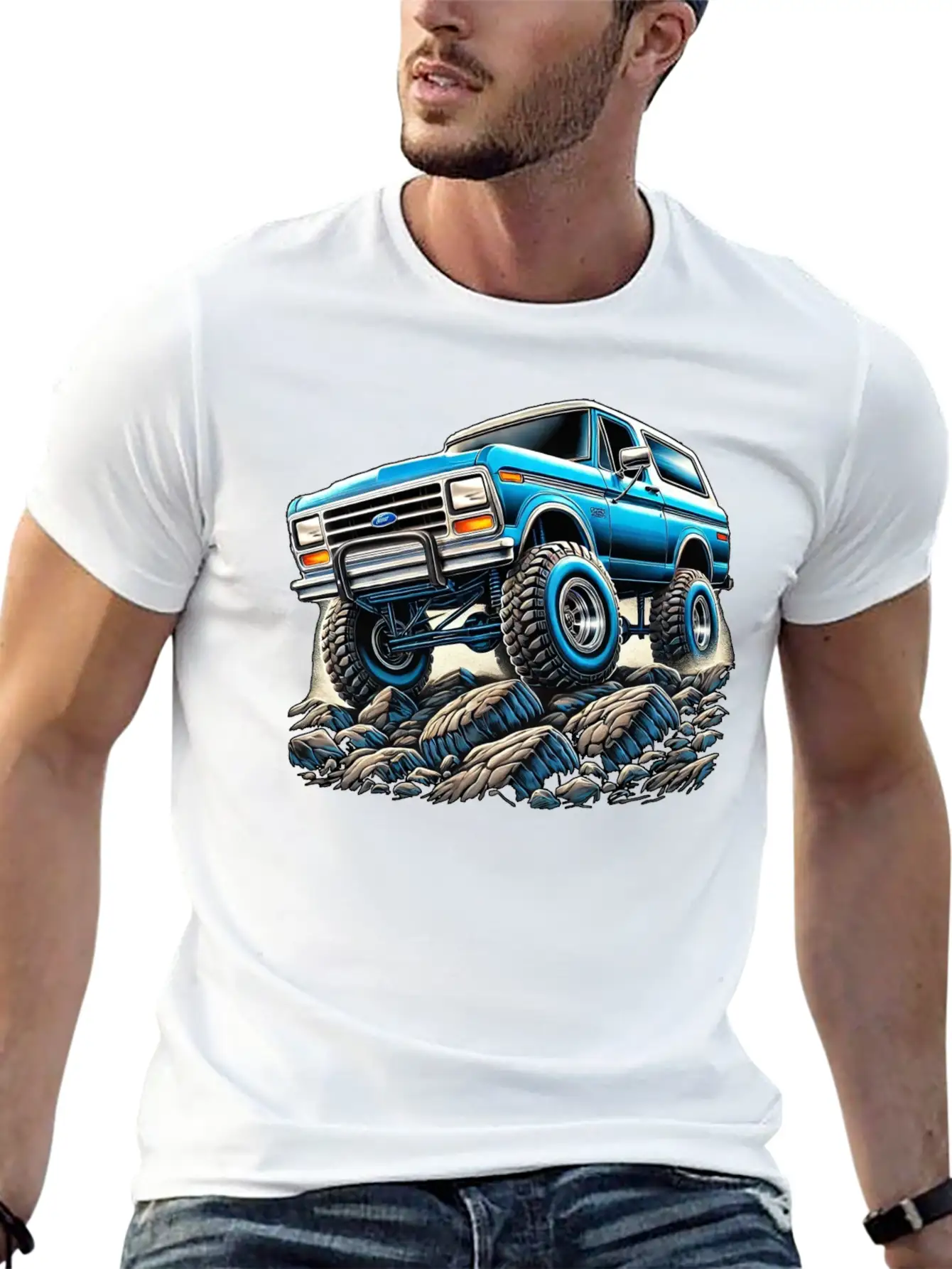 Bullnose Bronco Crawler Lightweight Cotton T-Shirt – Daily Comfort Graphic Shirt