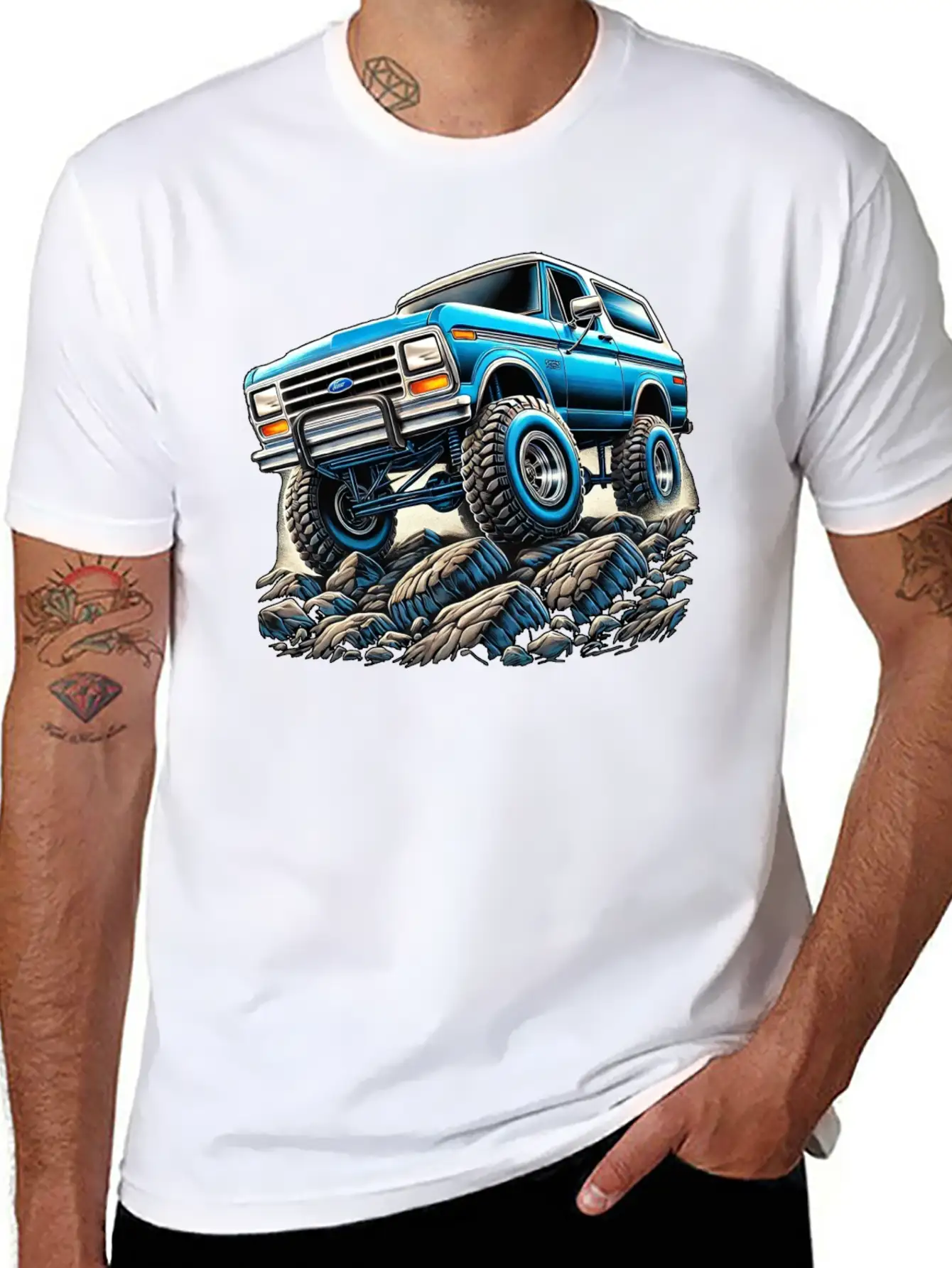 Bullnose Bronco Crawler Lightweight Cotton T-Shirt – Daily Comfort Graphic Shirt
