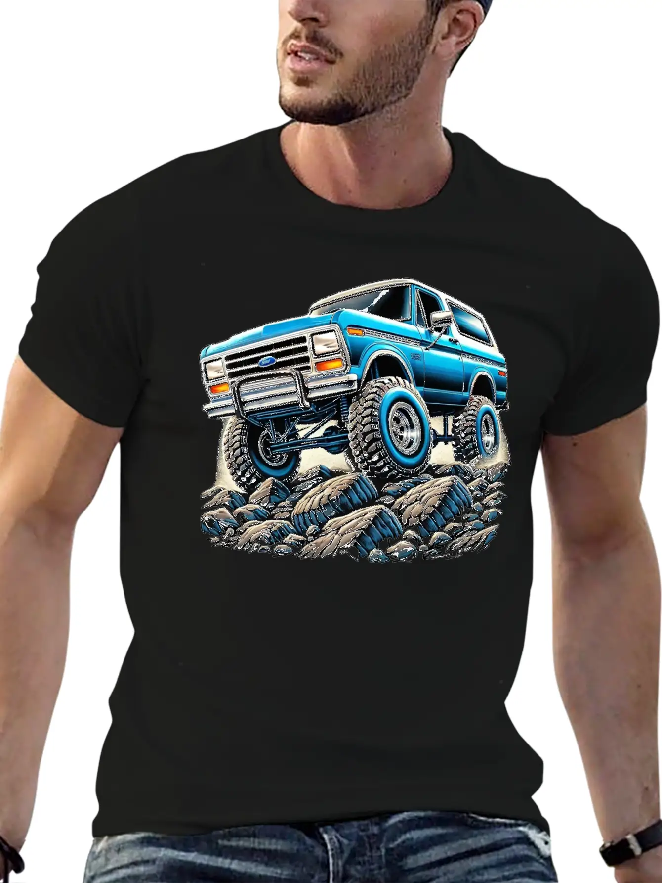 Bullnose Bronco Crawler Lightweight Cotton T-Shirt – Daily Comfort Graphic Shirt