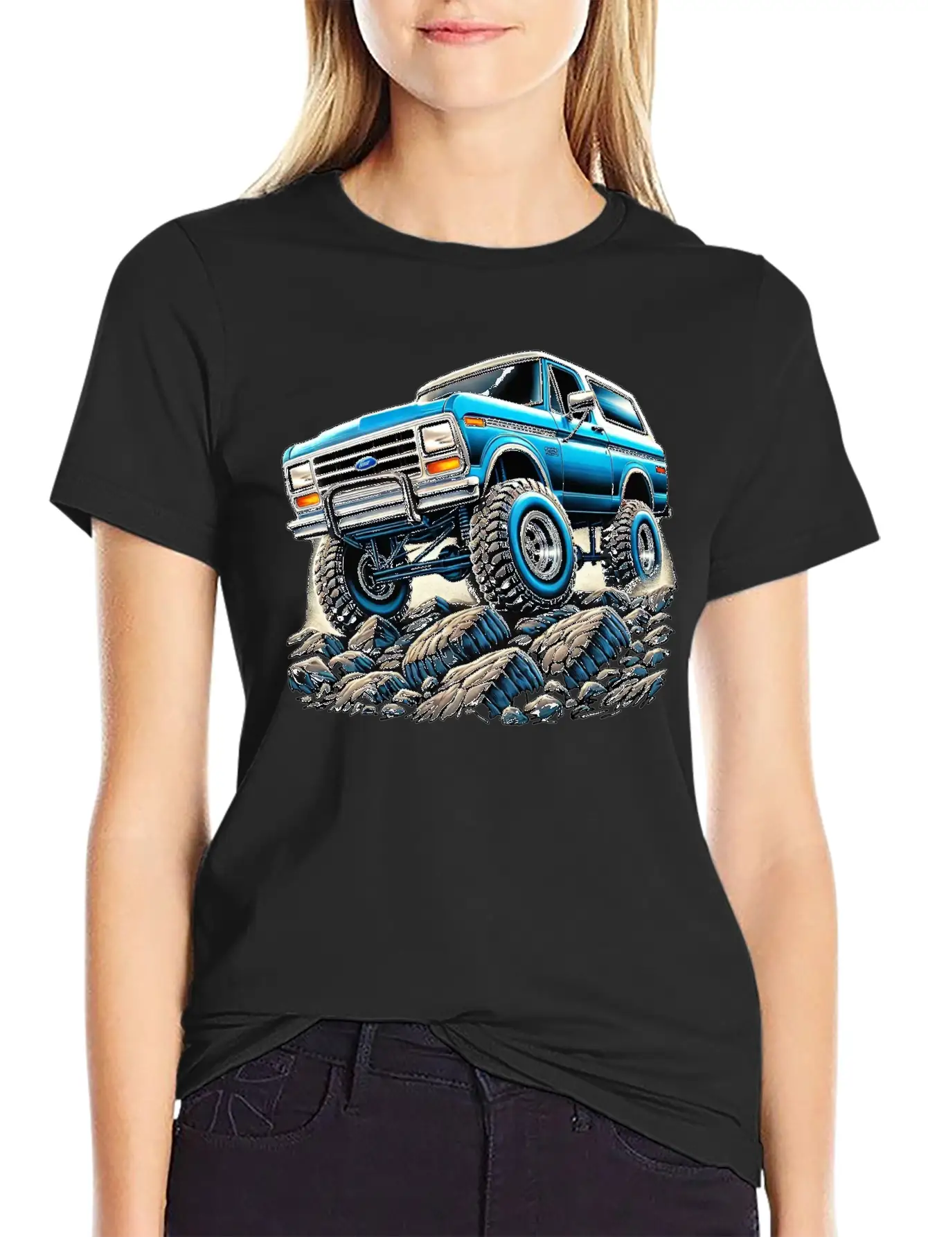 Bullnose Bronco Crawler Lightweight Cotton T-Shirt – Daily Comfort Graphic Shirt