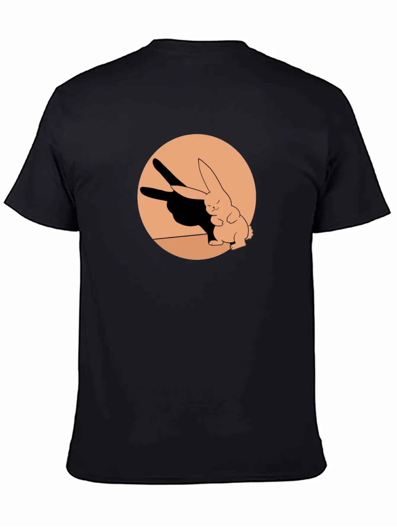 Bunny Shadow Fingers Art Cool Gift Idea Lightweight Cotton T-Shirt – Daily Comfort Graphic Shirt