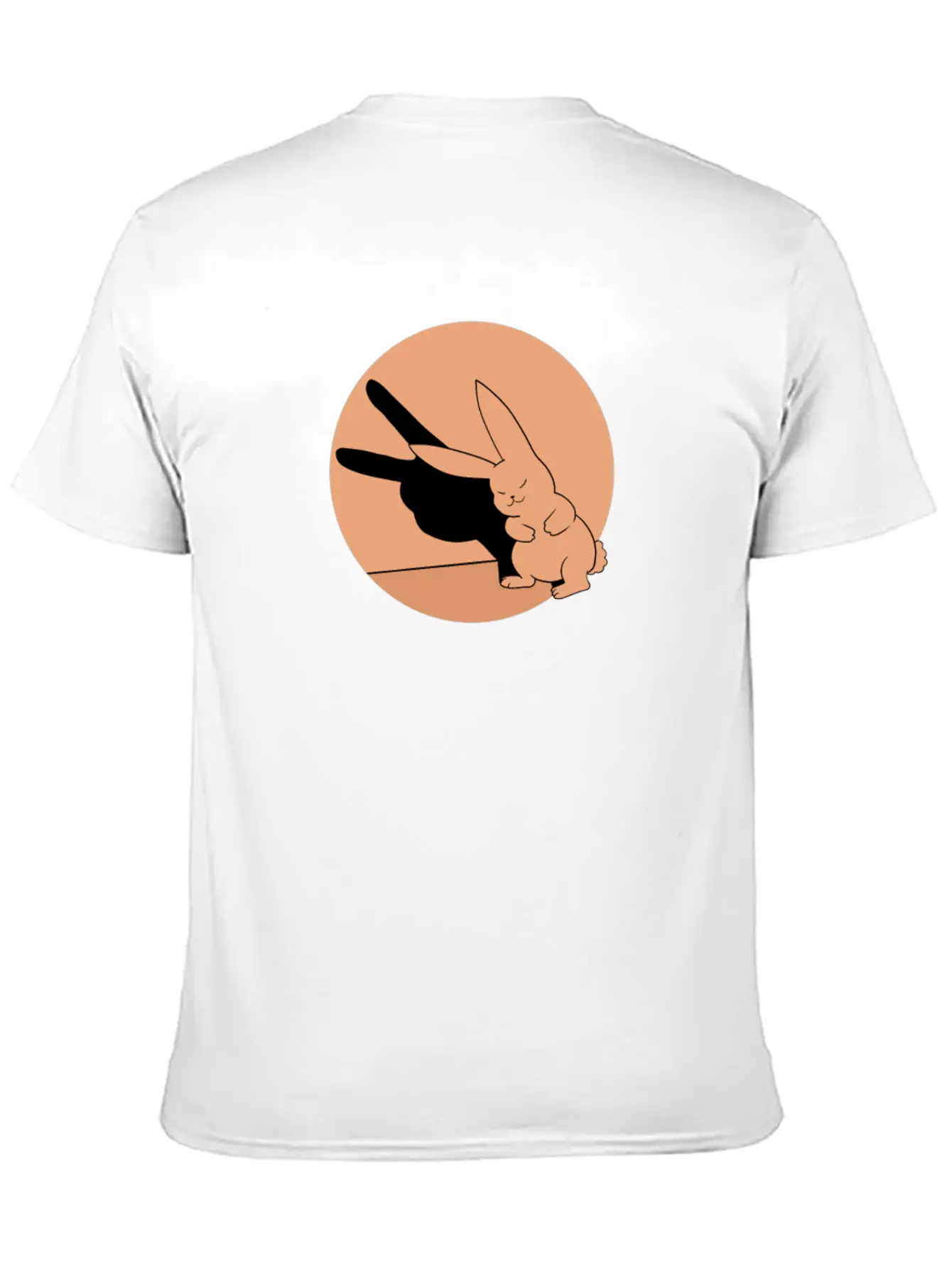 Bunny Shadow Fingers Art Cool Gift Idea Lightweight Cotton T-Shirt – Daily Comfort Graphic Shirt