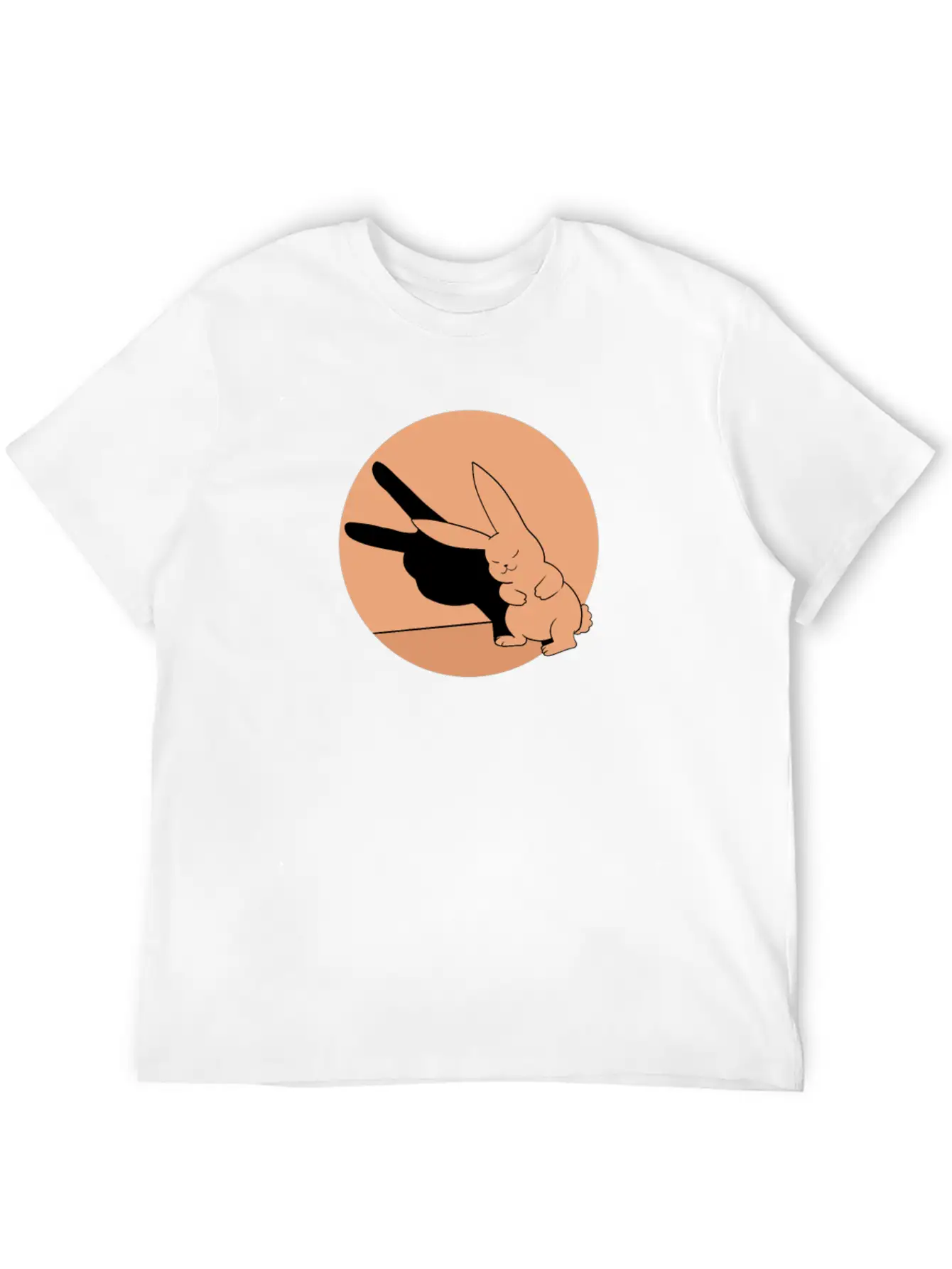 Bunny Shadow Fingers Art Cool Gift Idea Lightweight Cotton T-Shirt – Daily Comfort Graphic Shirt