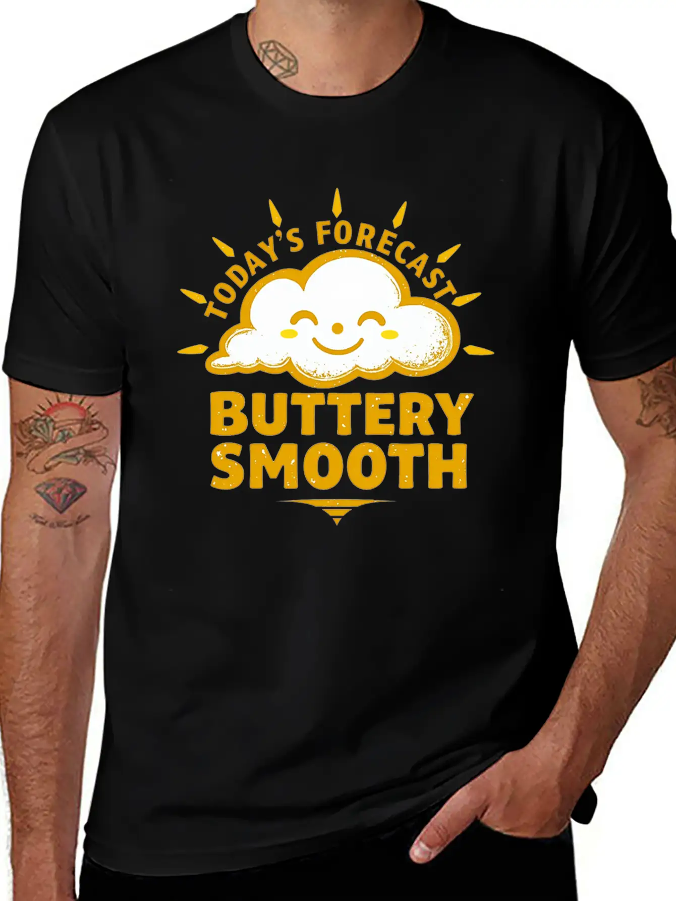 BUTTERY SMOOTH WEATHER Lightweight Cotton T-Shirt – Daily Comfort Graphic Shirt