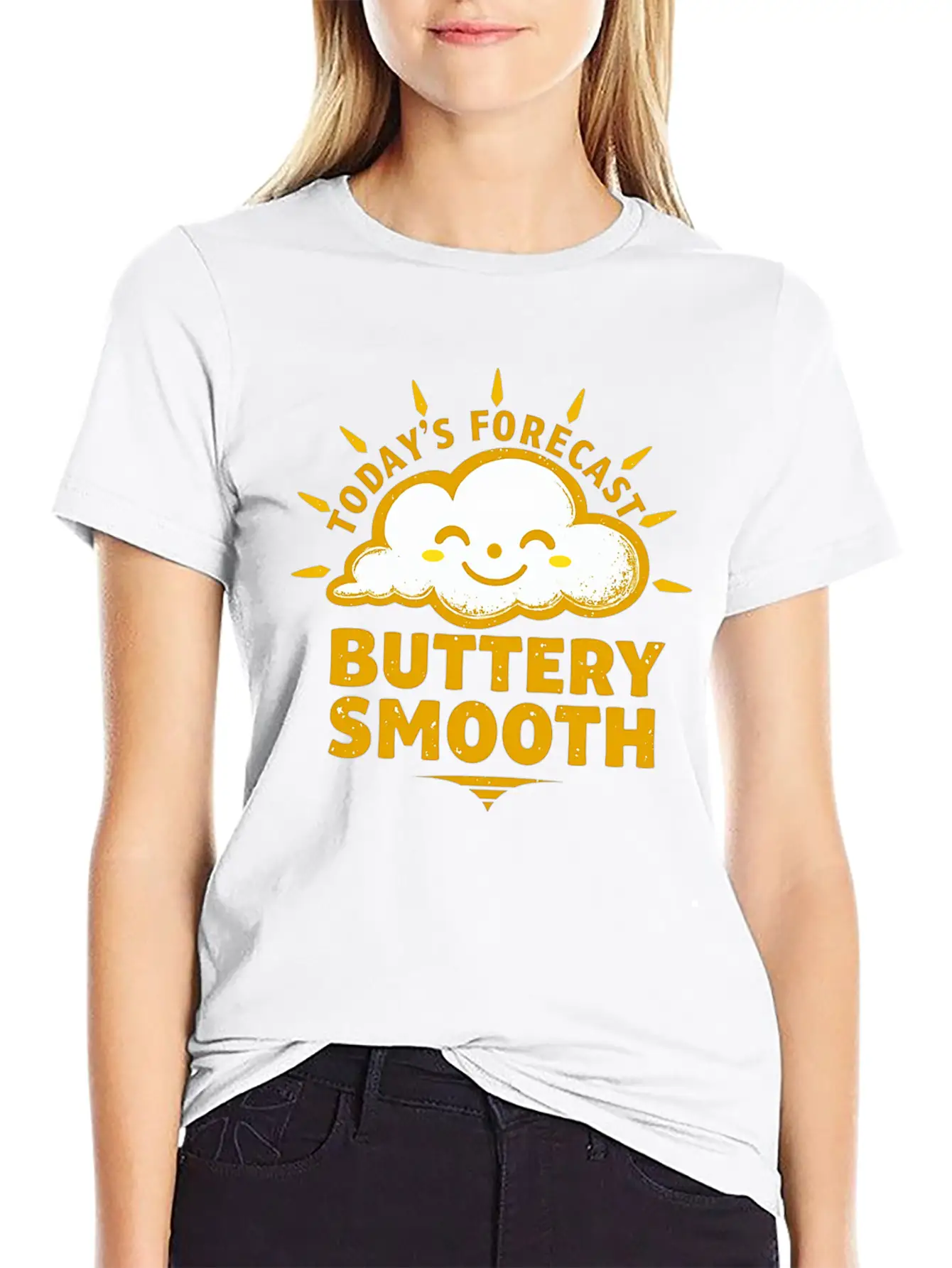 BUTTERY SMOOTH WEATHER Lightweight Cotton T-Shirt – Daily Comfort Graphic Shirt
