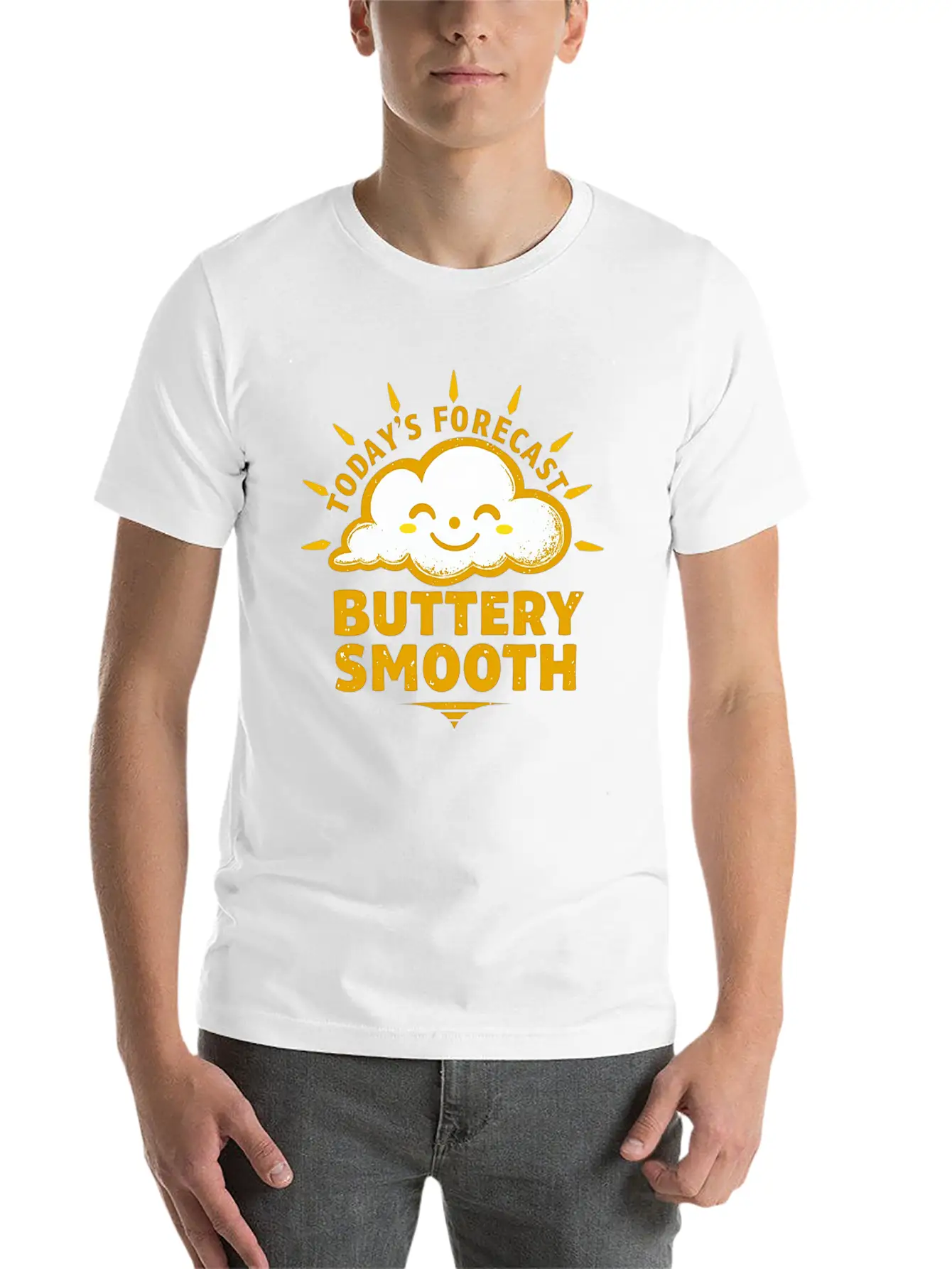 BUTTERY SMOOTH WEATHER Lightweight Cotton T-Shirt – Daily Comfort Graphic Shirt