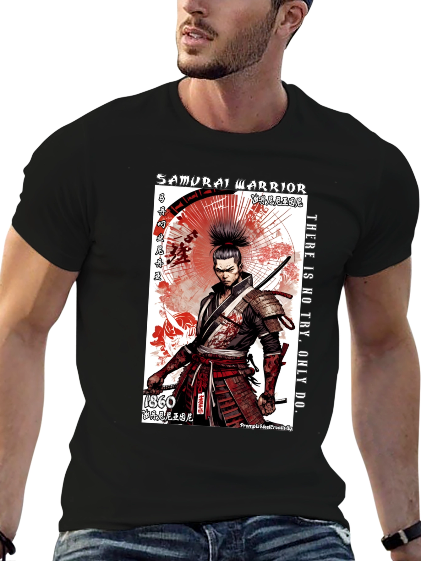 Samurai Warrior Graphic T-Shirt