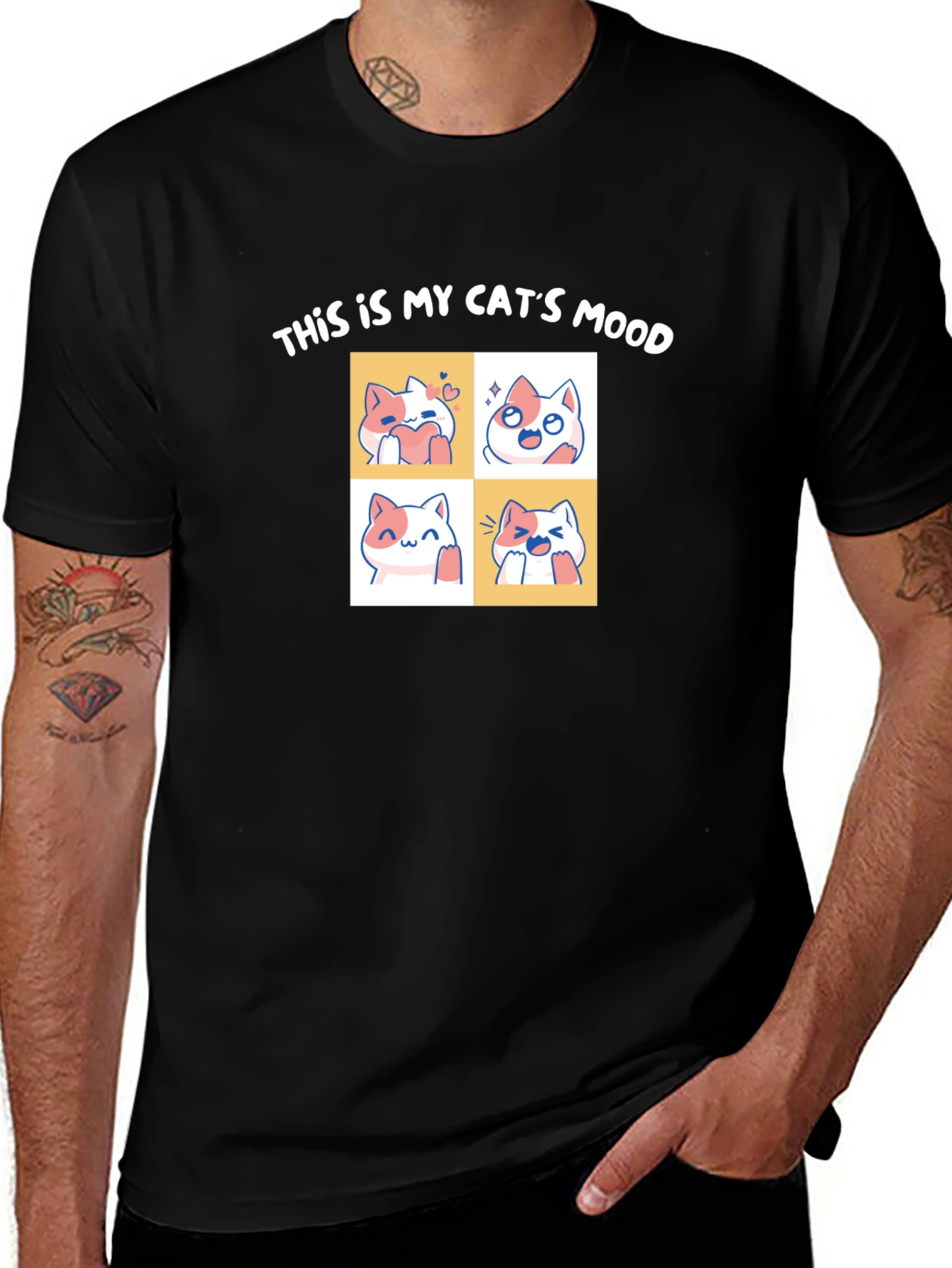Cat Moods T-Shirt - Unisex Graphic Tee