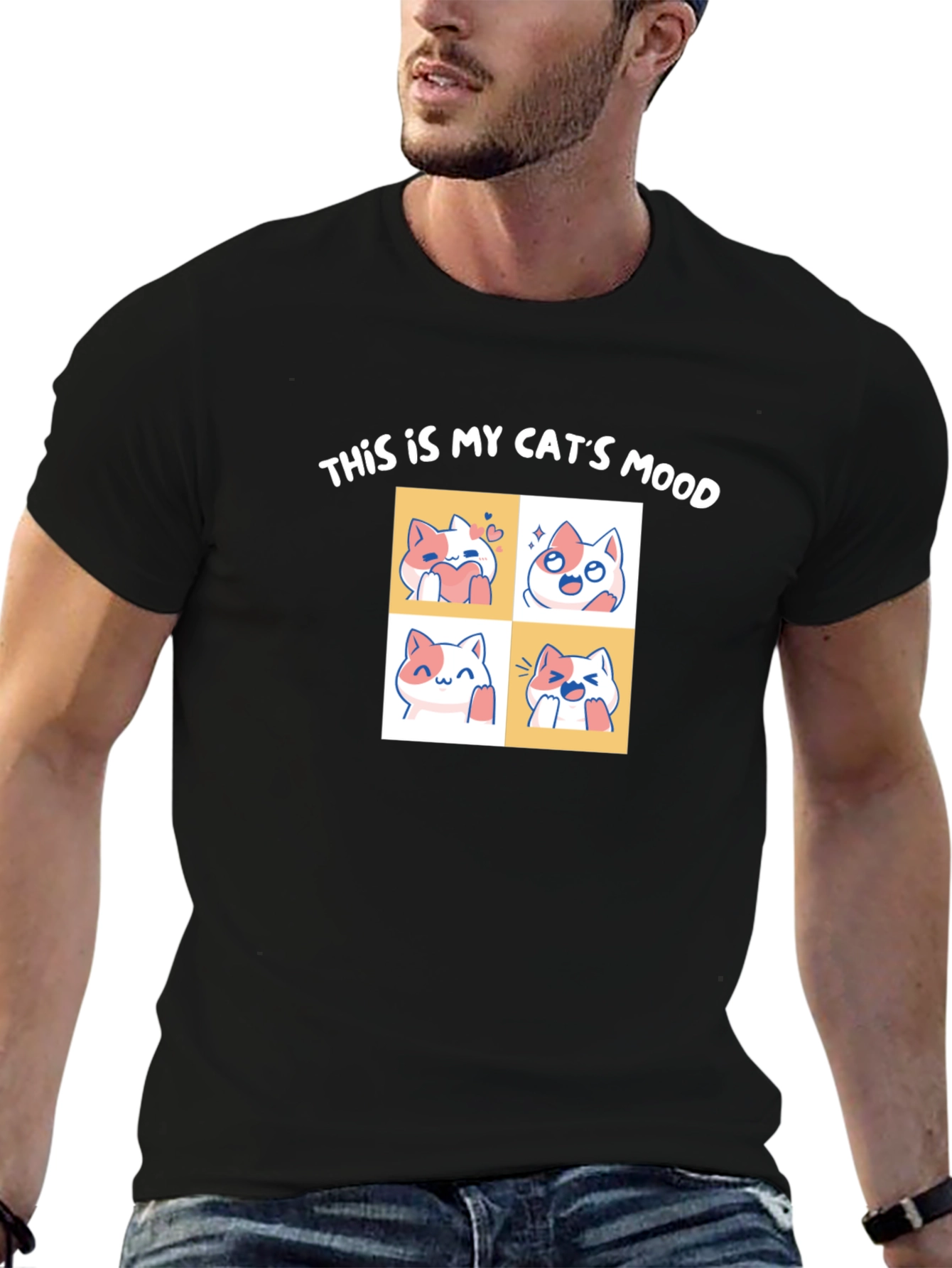 Cat Moods T-Shirt - Unisex Graphic Tee