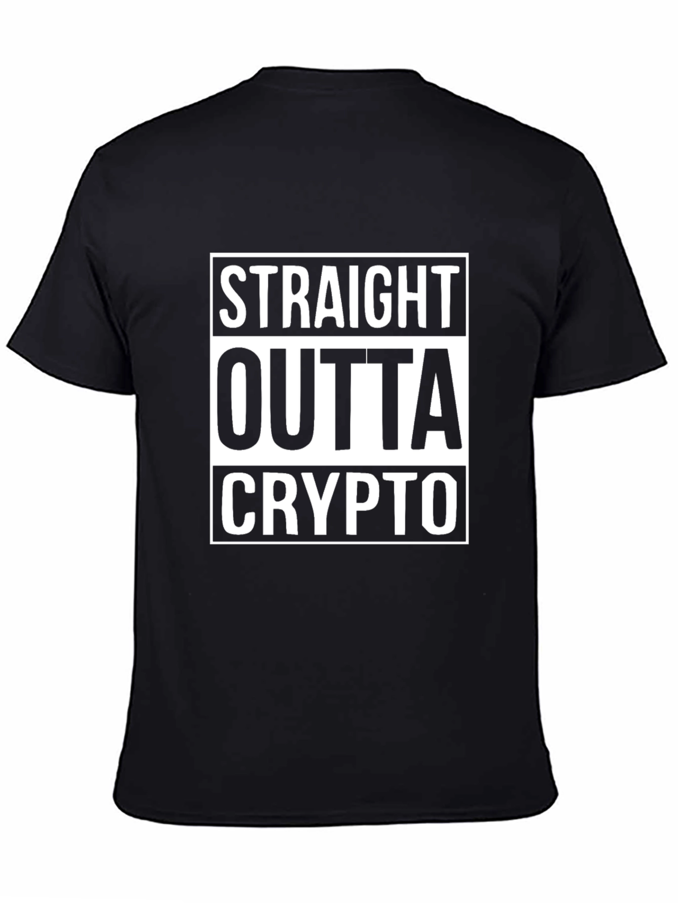 Straight Outta Crypto Black T-Shirt