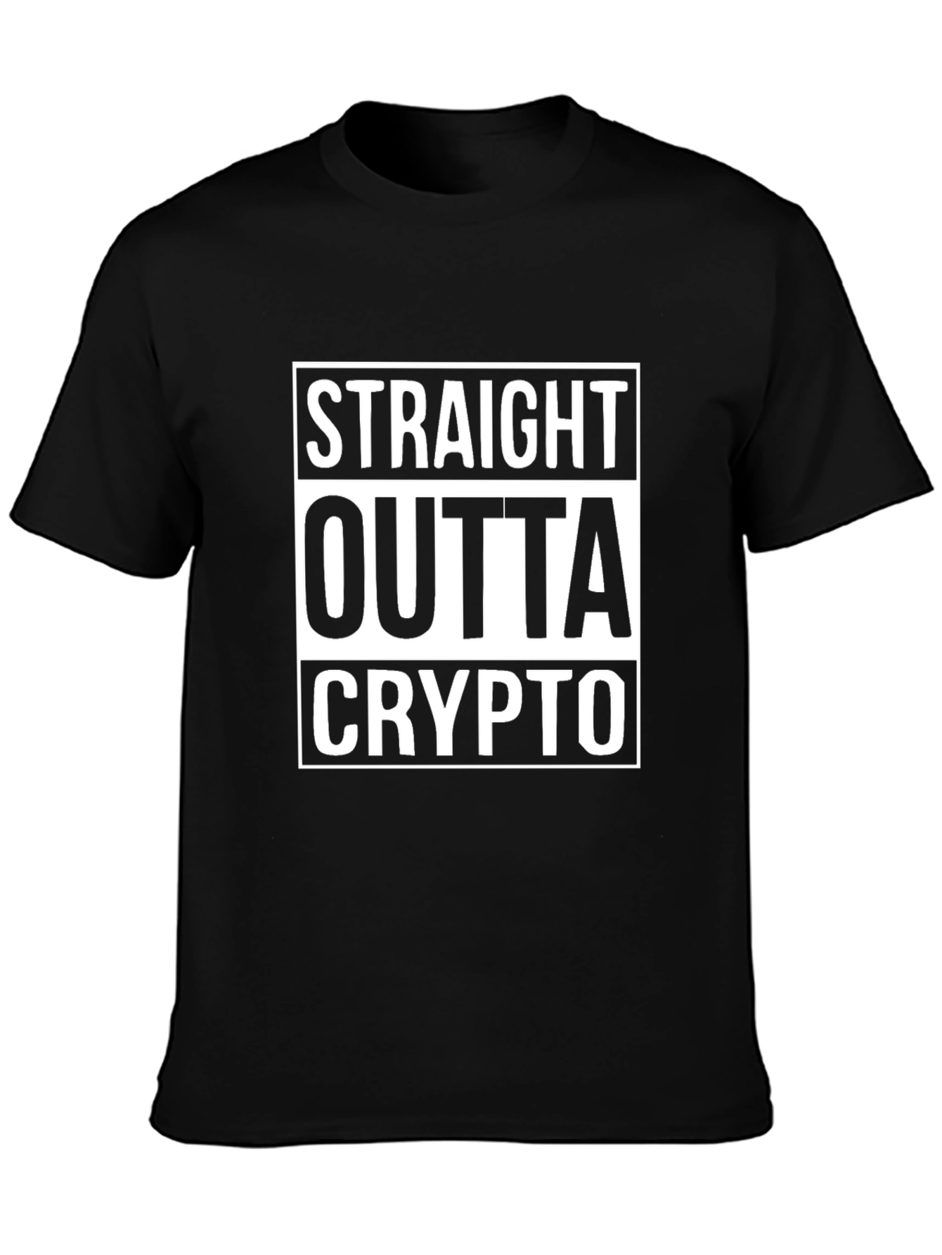 Straight Outta Crypto Black T-Shirt