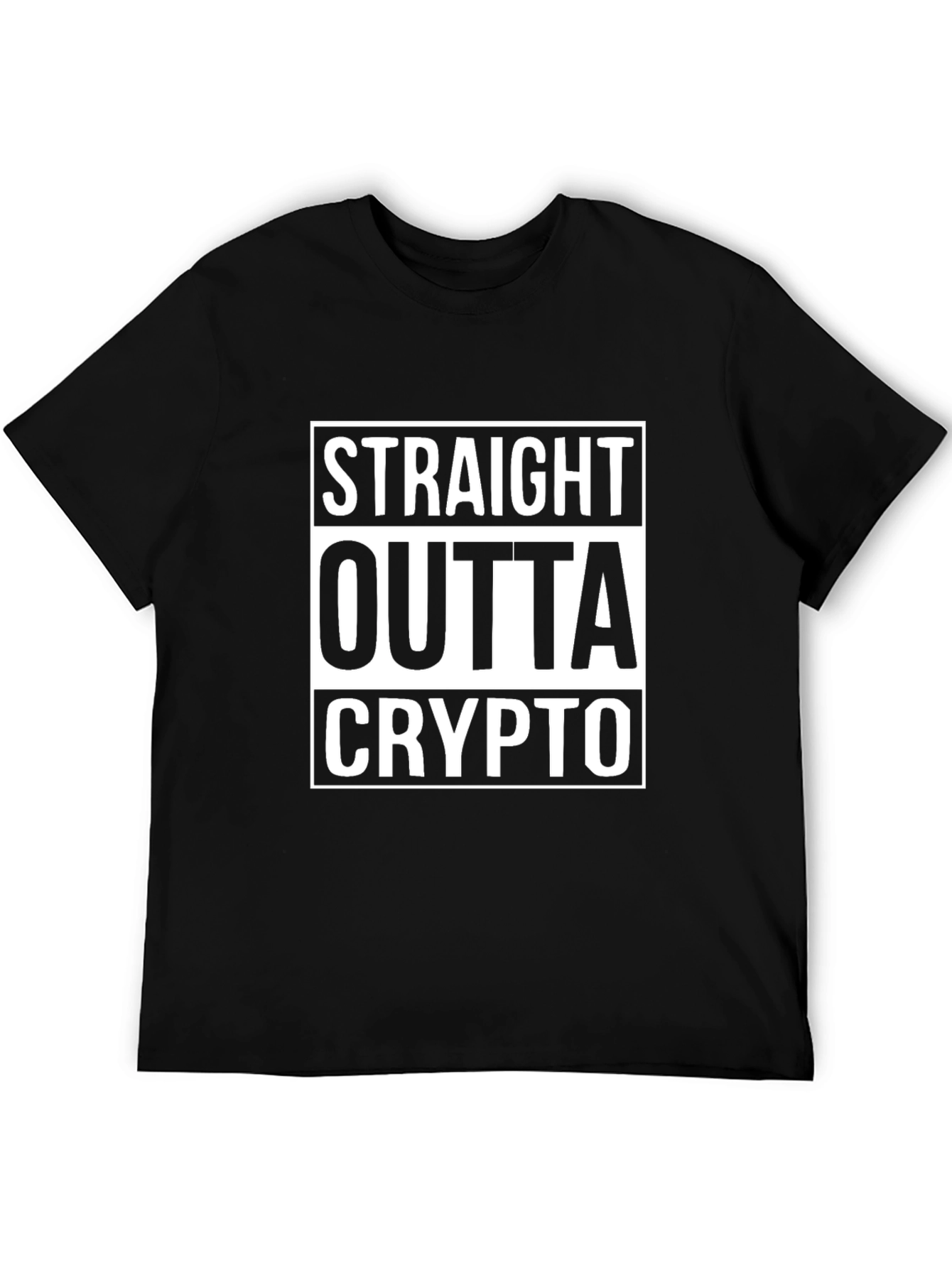 Straight Outta Crypto Black T-Shirt