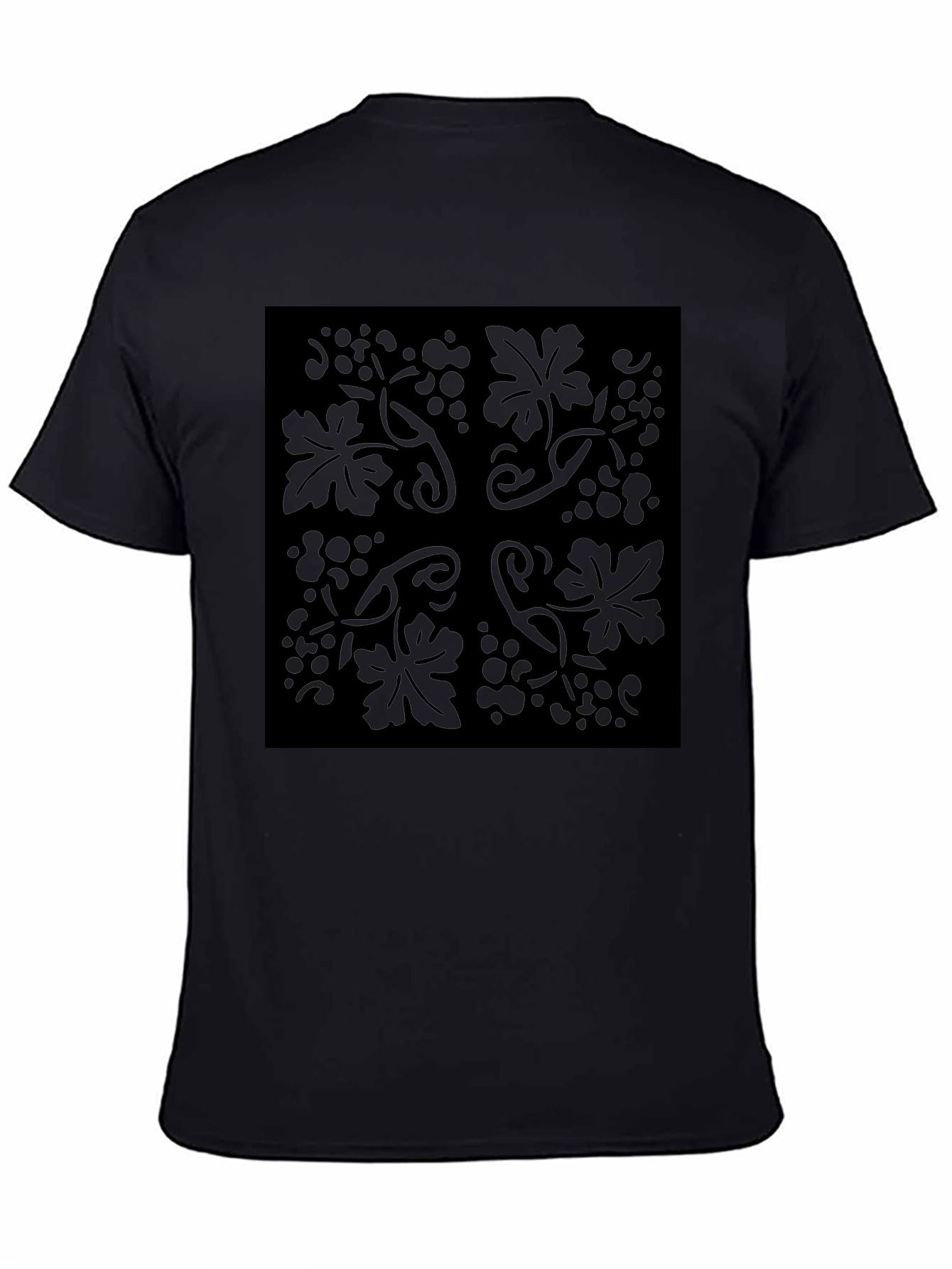 Black Floral Vine Graphic Tee