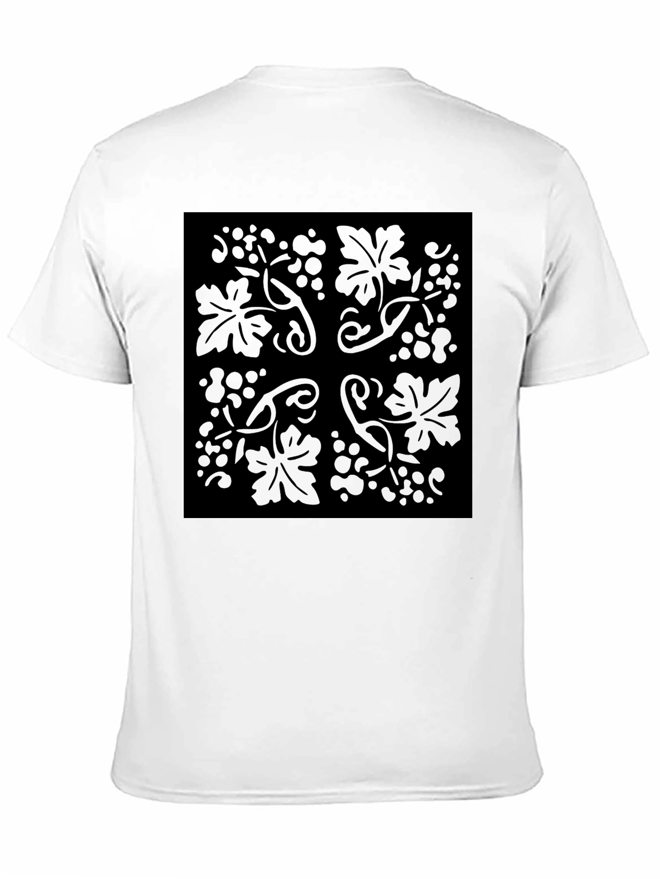 Black Floral Vine Graphic Tee