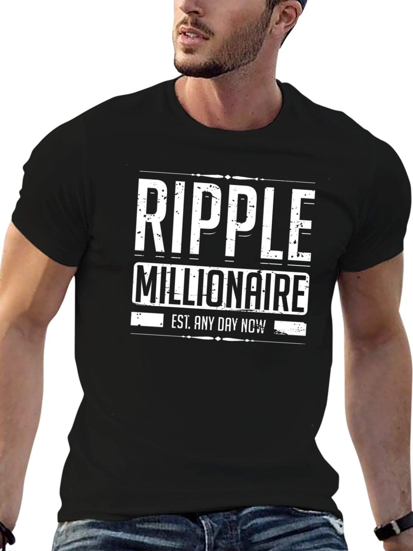 Ripple Millionaire Black Graphic Tee