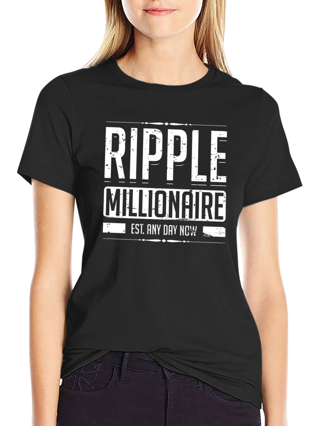 Ripple Millionaire Black Graphic Tee
