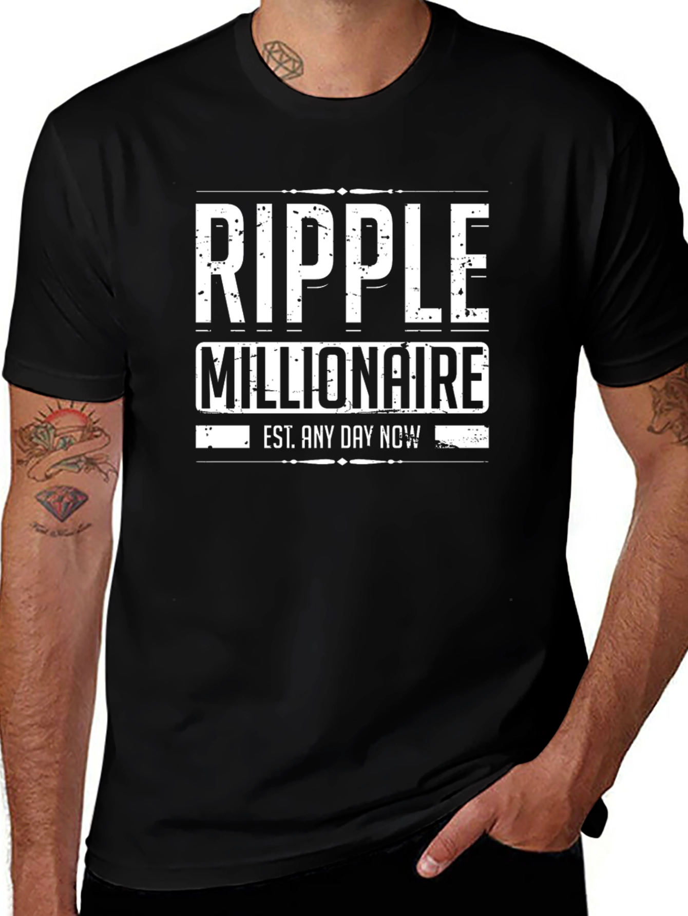 Ripple Millionaire Black Graphic Tee
