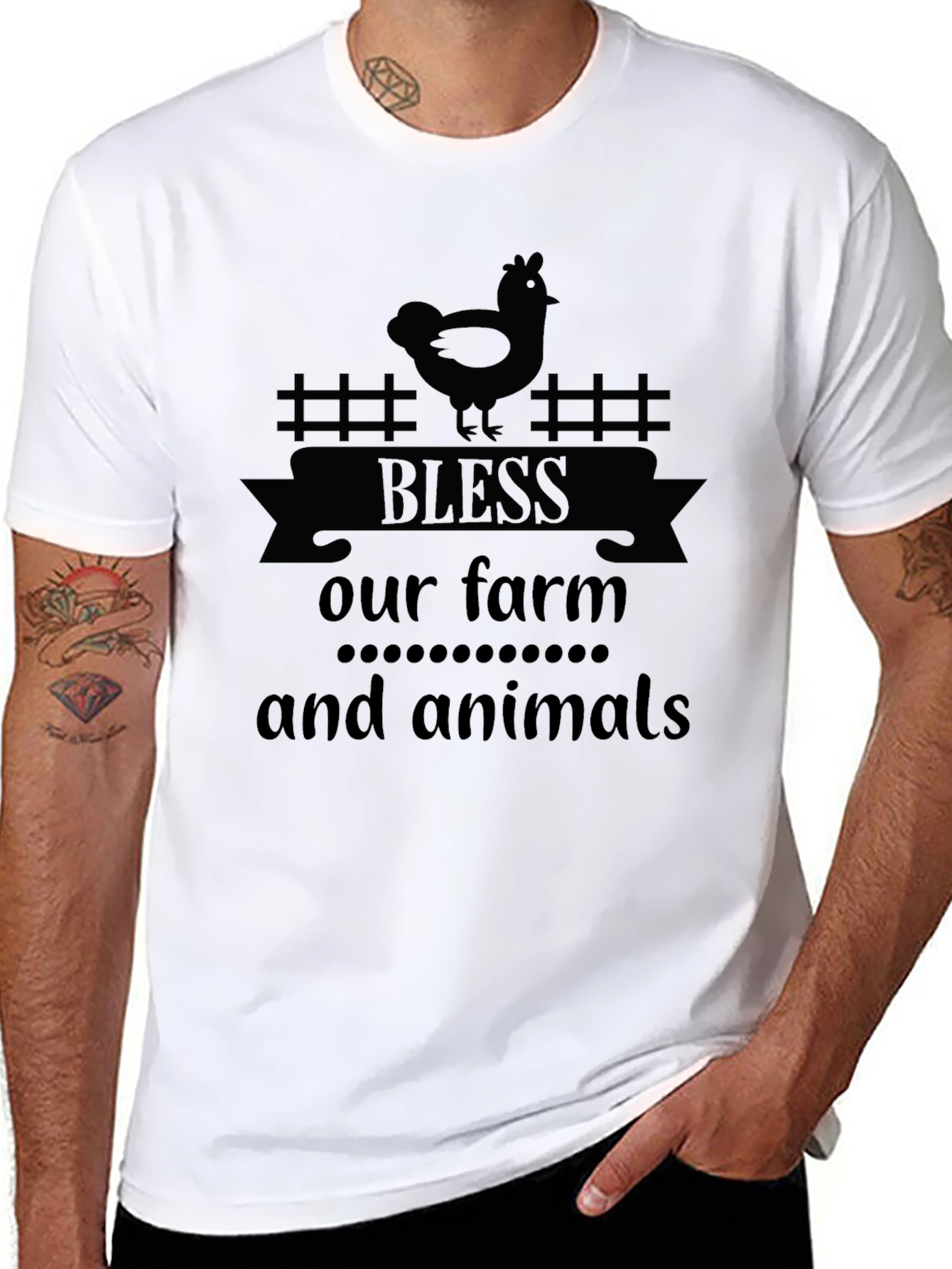 Bless Our Farm T-Shirt Farm Animal Tee