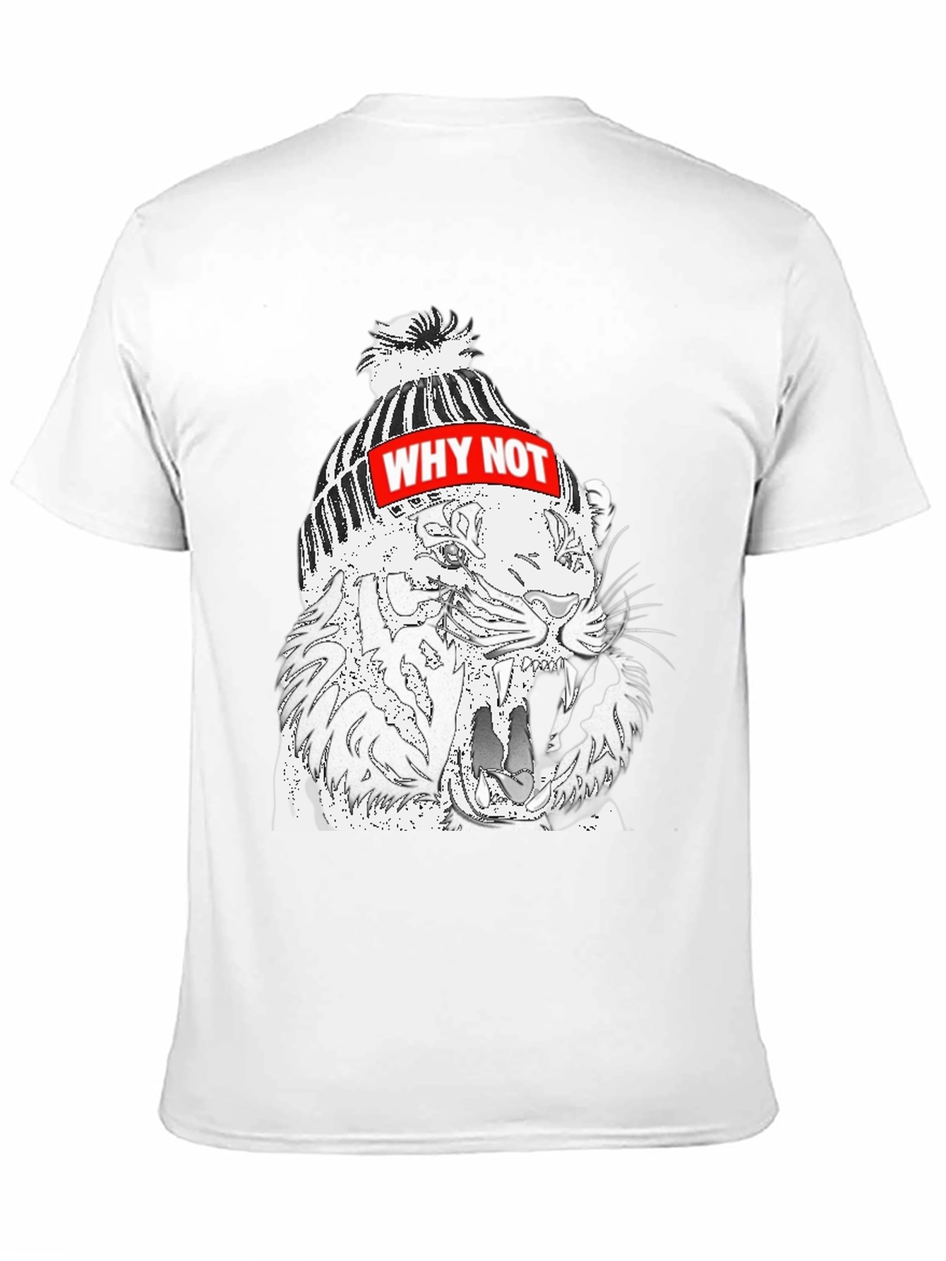 Why Not Tiger Graphic Black T-Shirt