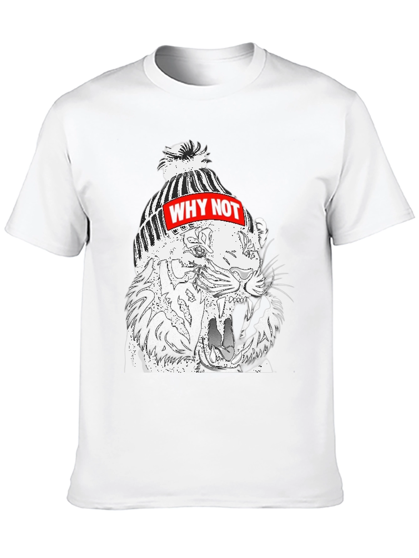 Why Not Tiger Graphic Black T-Shirt