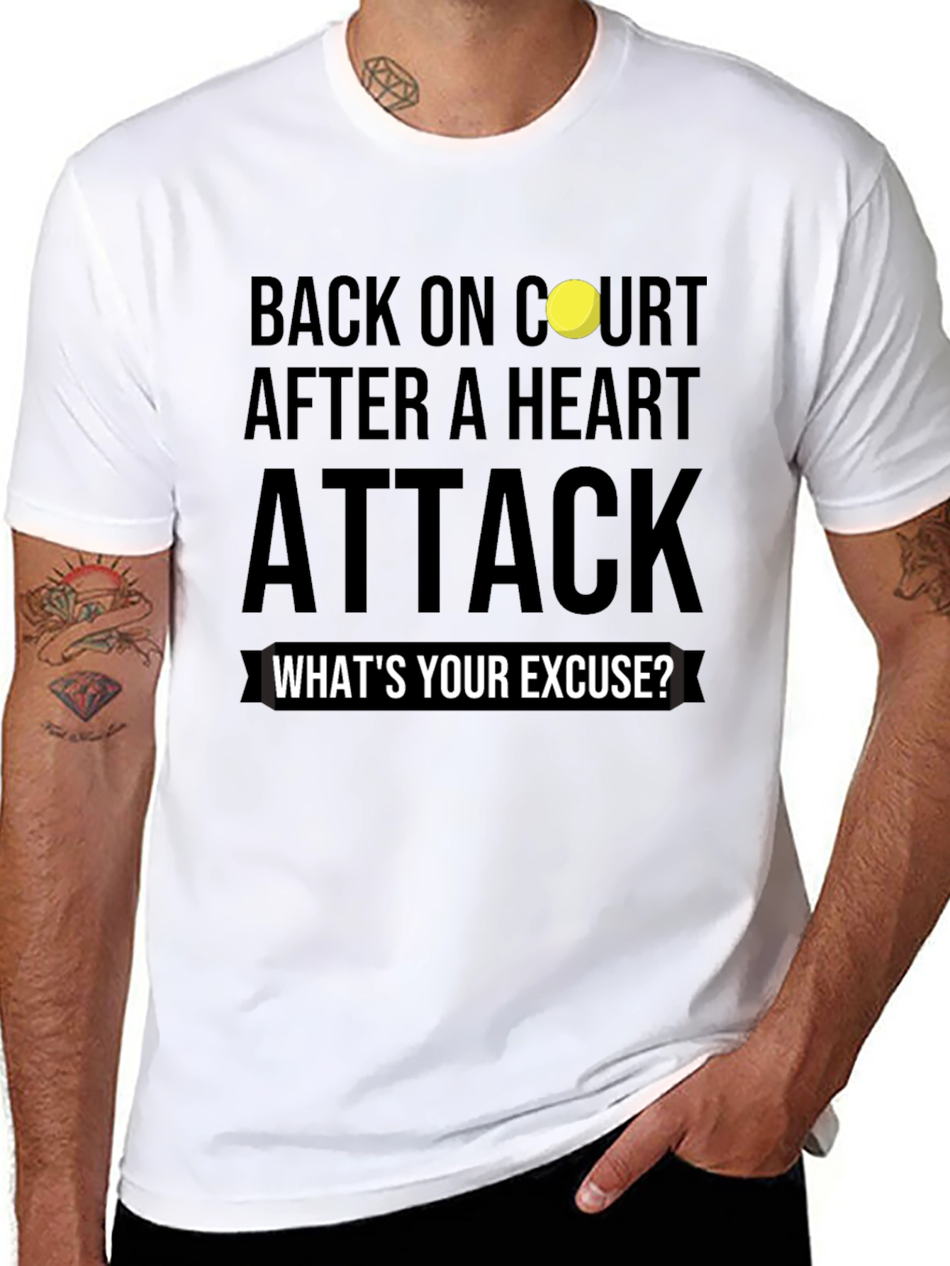 Back On Court After Heart Attack Graphic Tee