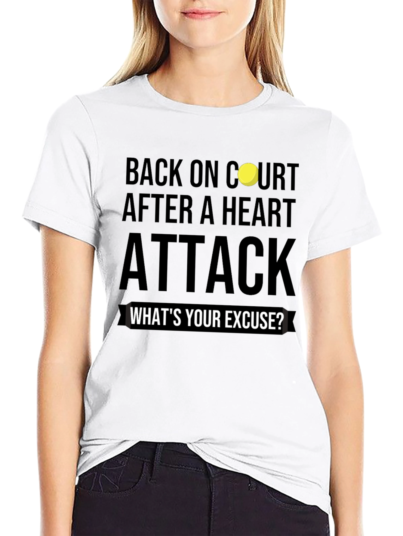 Back On Court After Heart Attack Graphic Tee