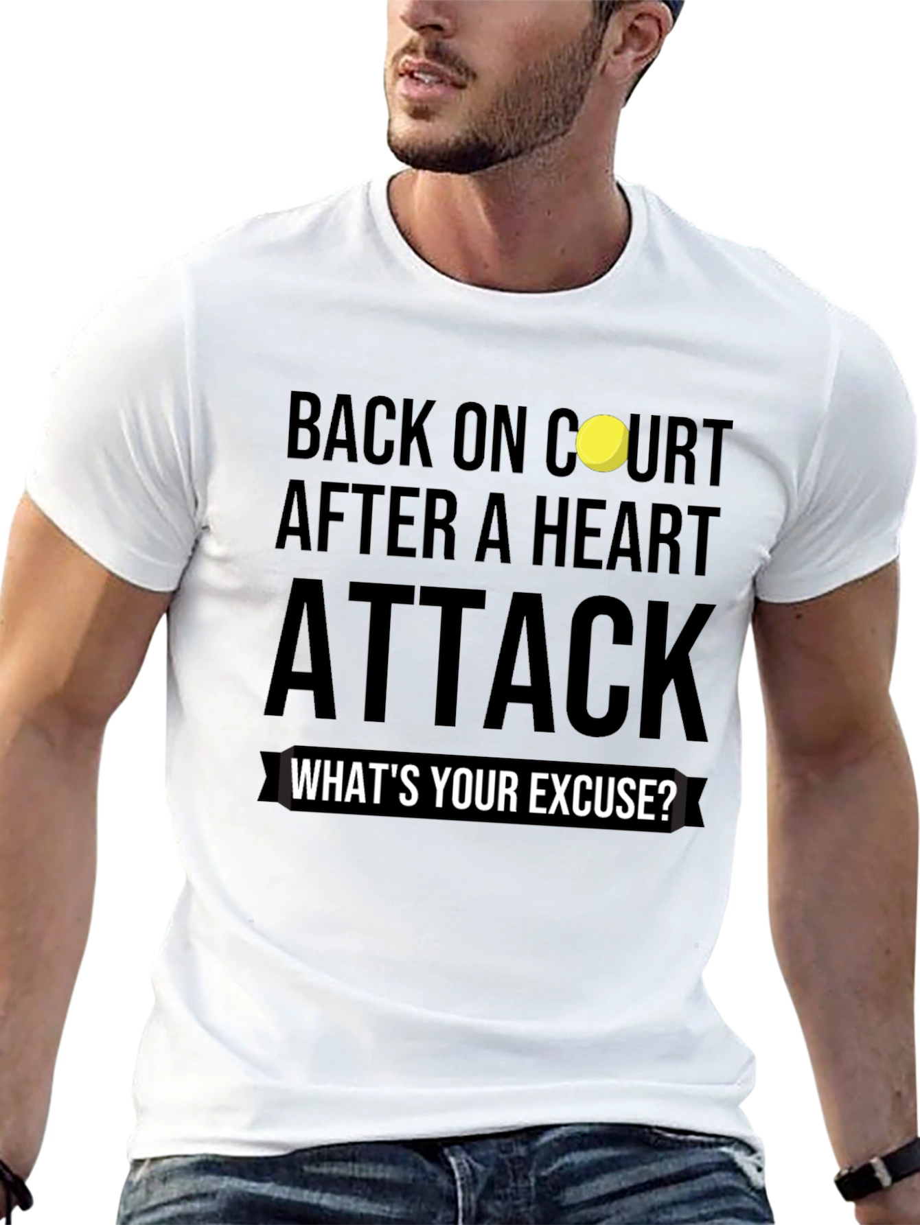 Back On Court After Heart Attack Graphic Tee