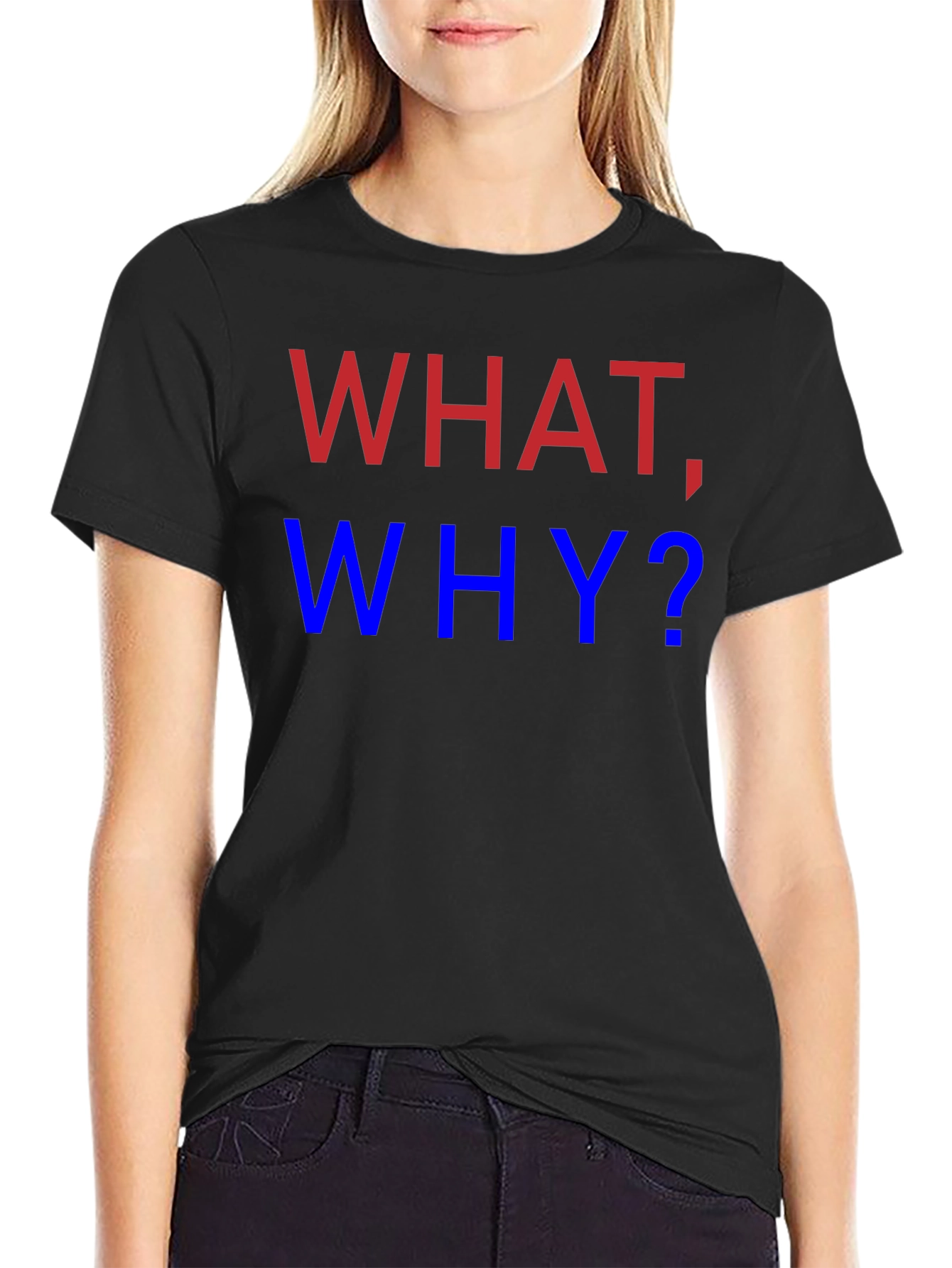 What Why? Graphic Tee - Mens Black T-Shirt