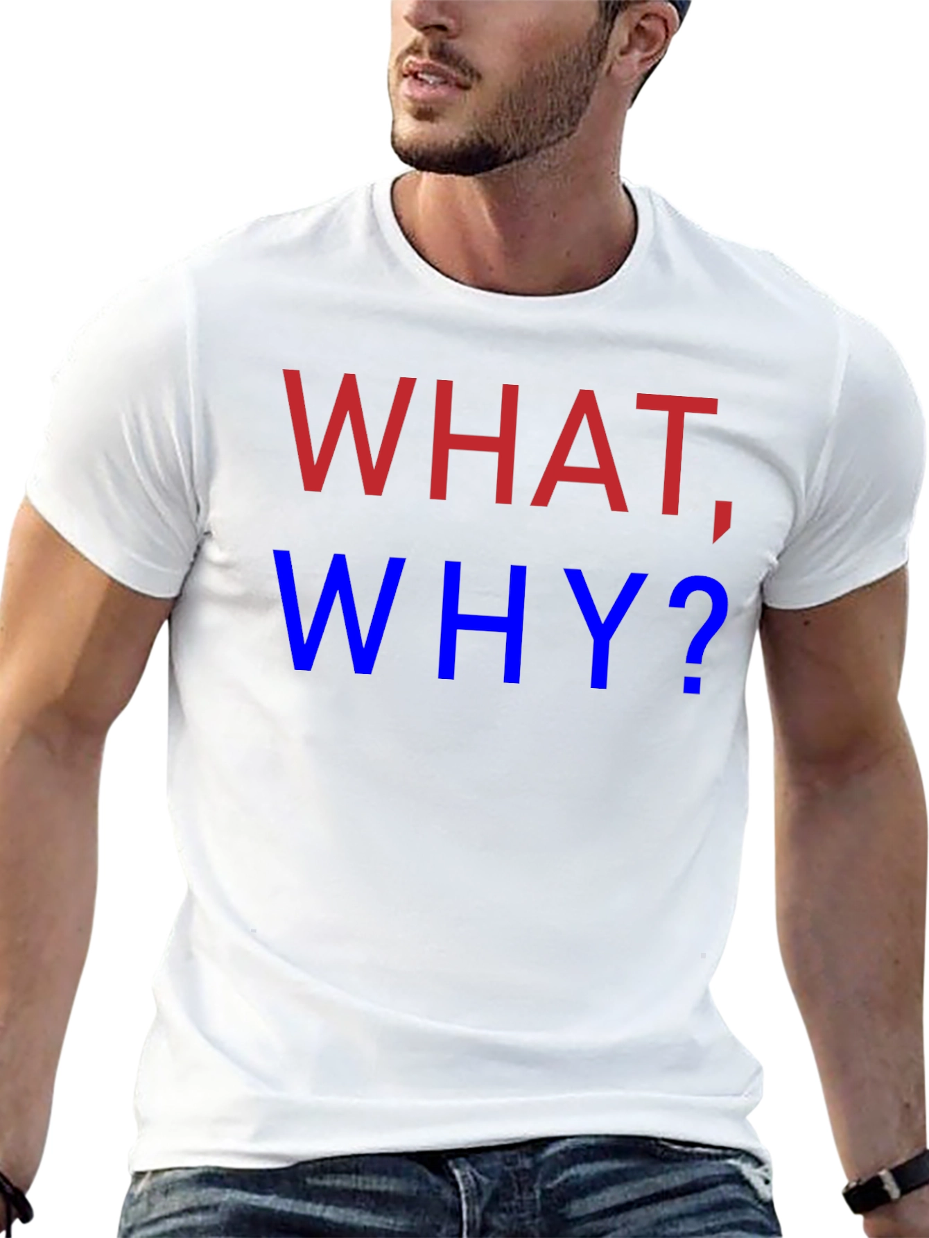 What Why? Graphic Tee - Mens Black T-Shirt