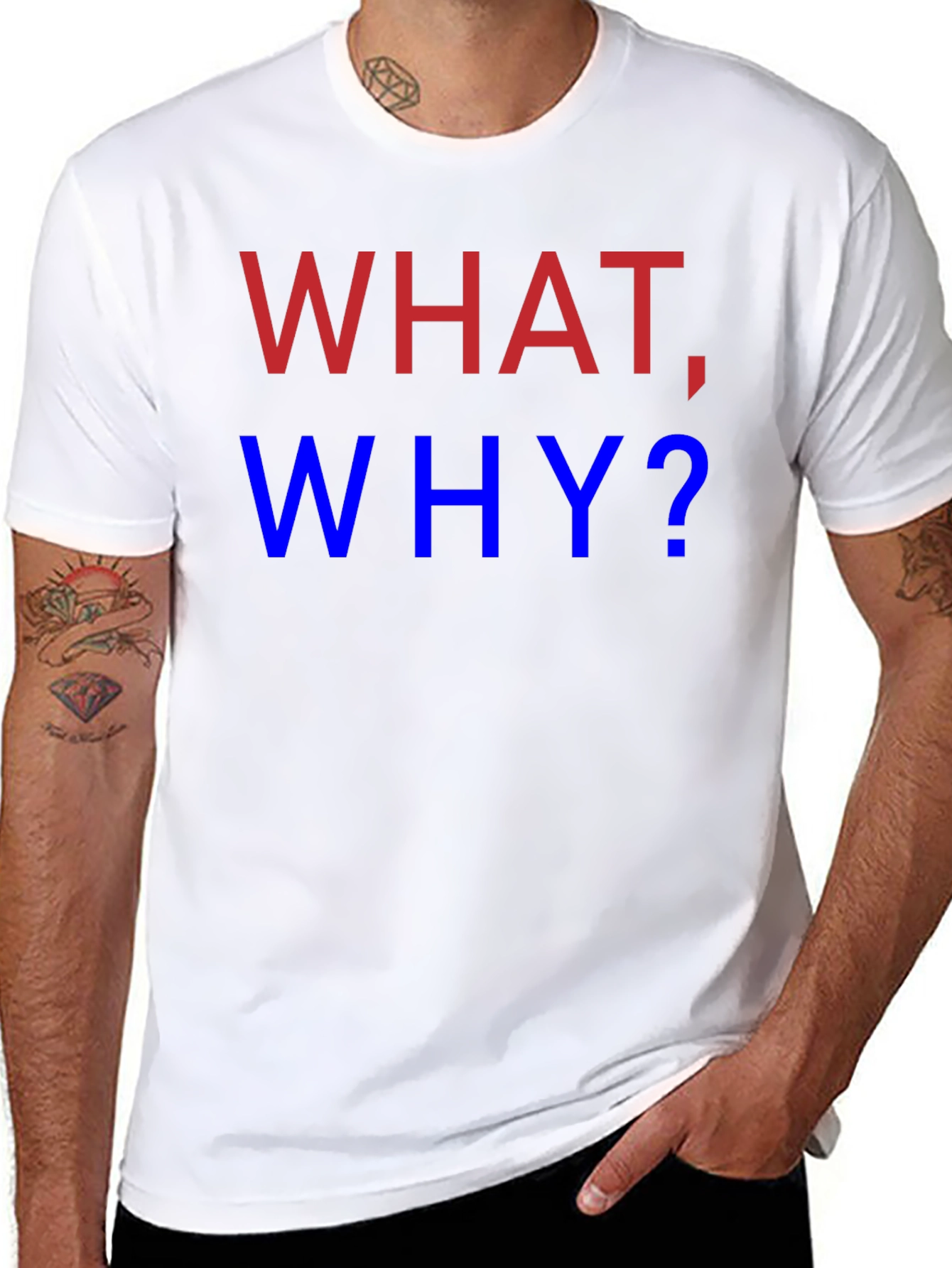 What Why? Graphic Tee - Mens Black T-Shirt