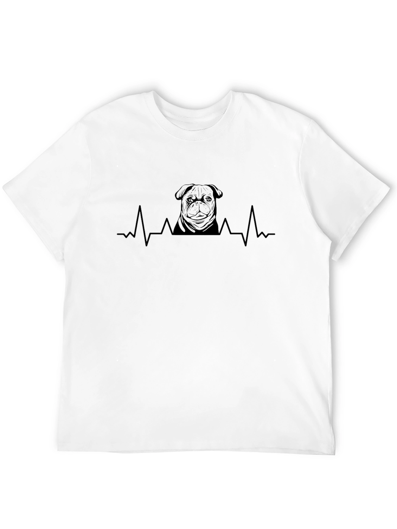 Pug Life Heartbeat Black T-Shirt