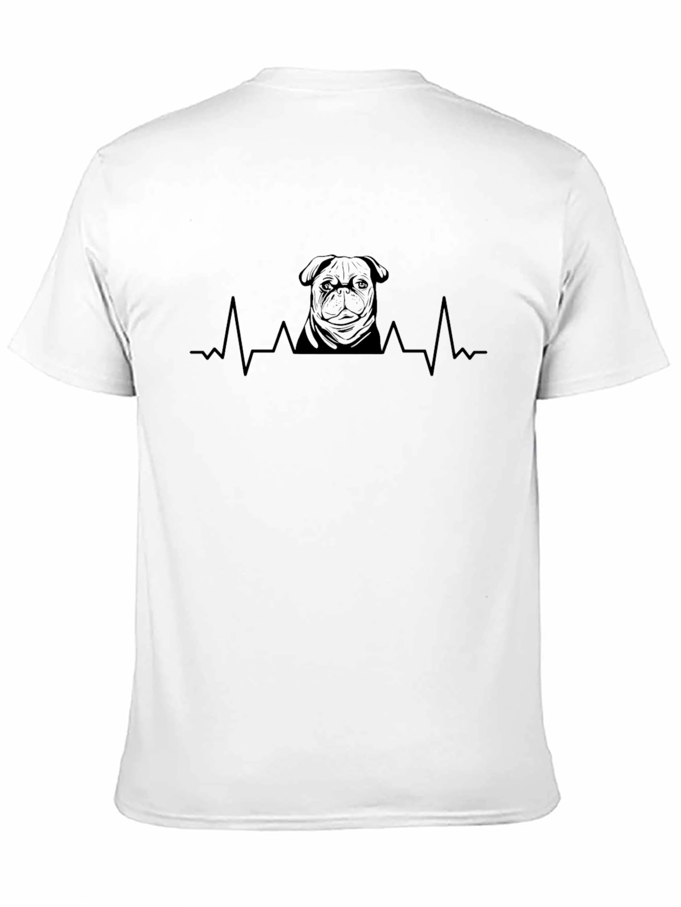 Pug Life Heartbeat Black T-Shirt