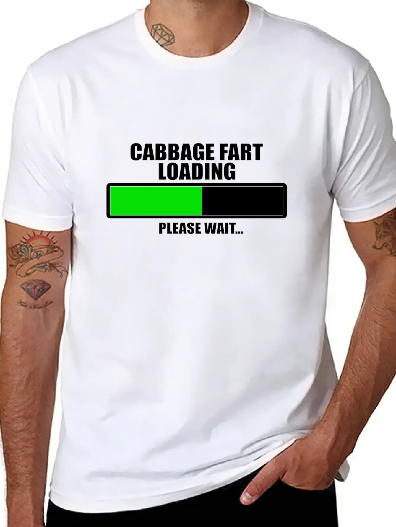Cabbage Kimchi Lover Broccoli Fart Loading Gift Lightweight Cotton T-Shirt – Daily Comfort Graphic Shirt