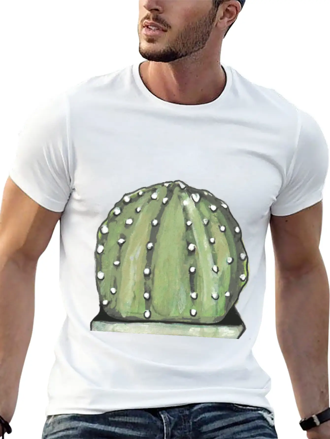 Cactus Lightweight Cotton T-Shirt – Daily Comfort Graphic Shirt