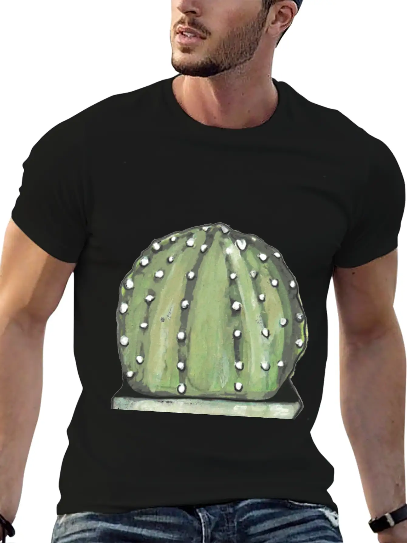 Cactus Lightweight Cotton T-Shirt – Daily Comfort Graphic Shirt