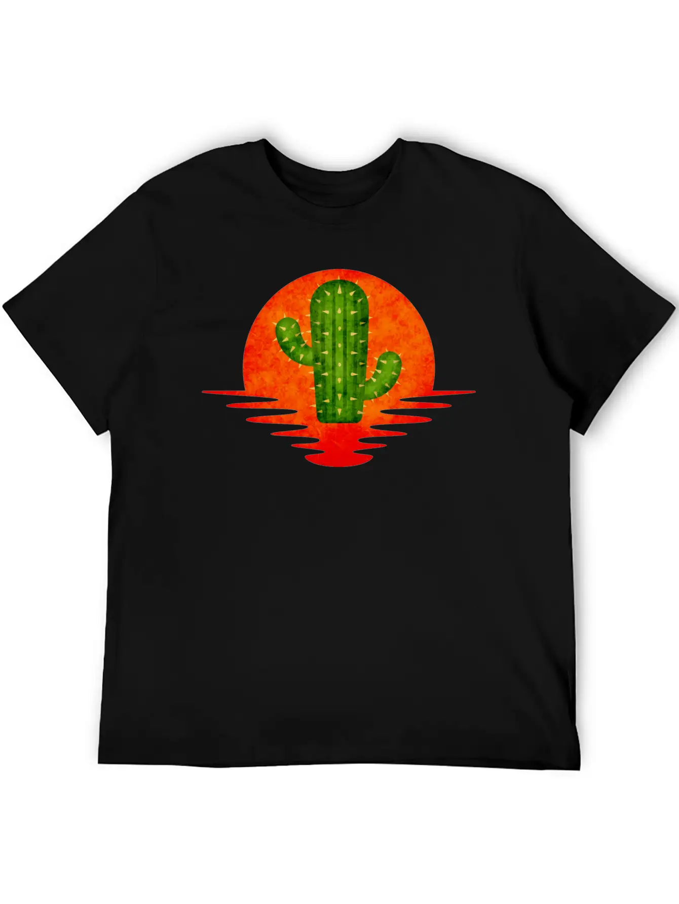 Cactus Retro Lightweight Cotton T-Shirt – Daily Comfort Graphic Shirt