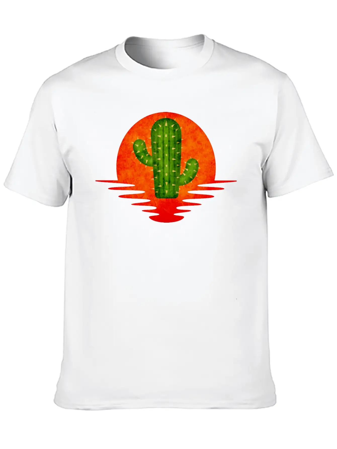 Cactus Retro Lightweight Cotton T-Shirt – Daily Comfort Graphic Shirt