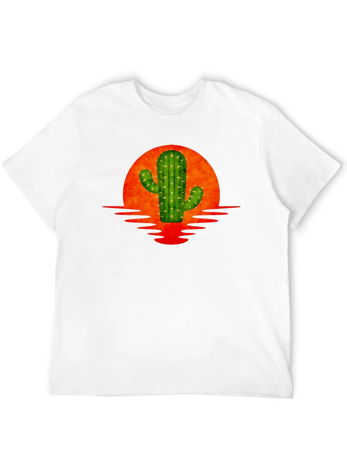 Cactus Retro Lightweight Cotton T-Shirt – Daily Comfort Graphic Shirt