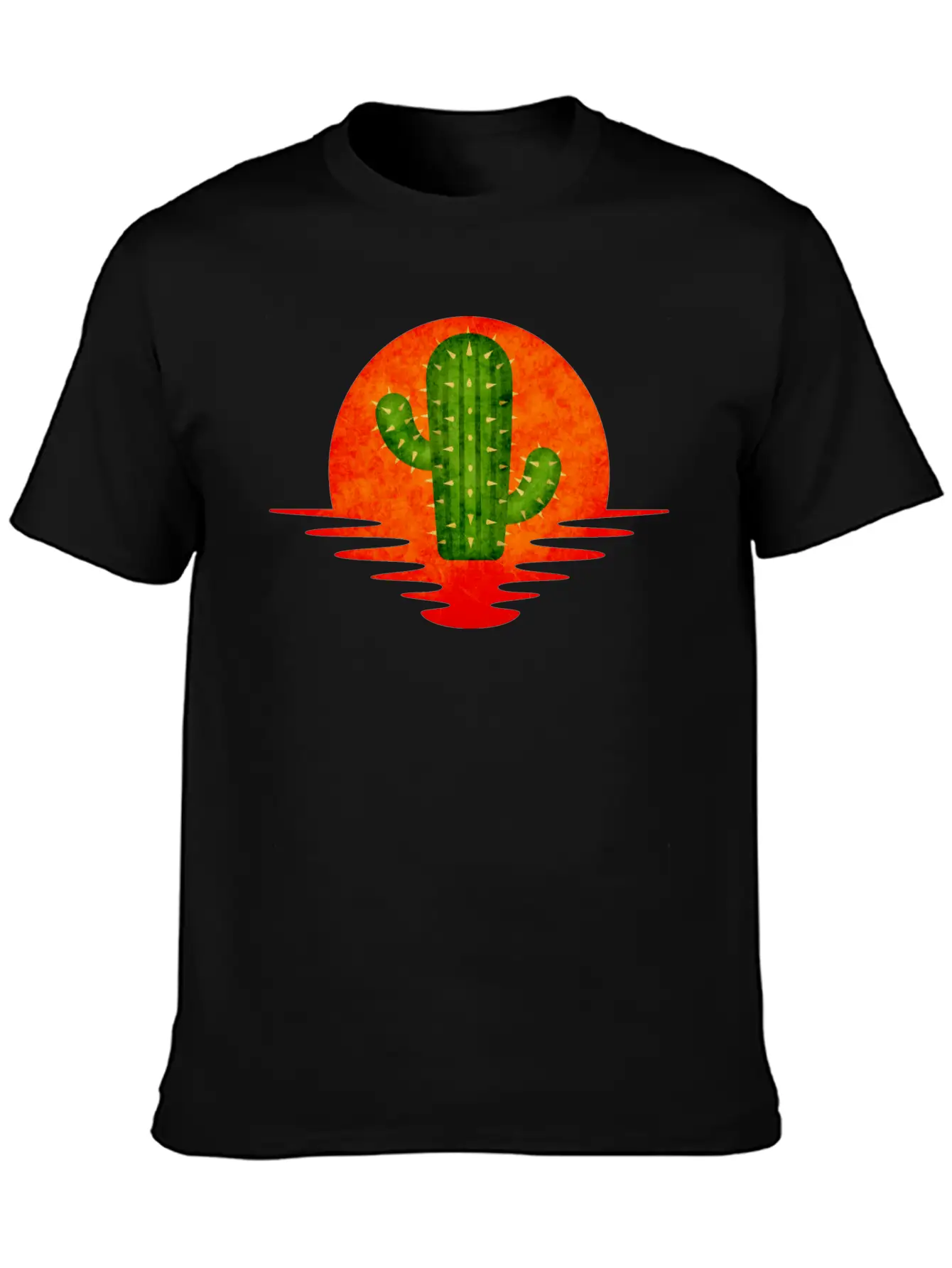 Cactus Retro Lightweight Cotton T-Shirt – Daily Comfort Graphic Shirt