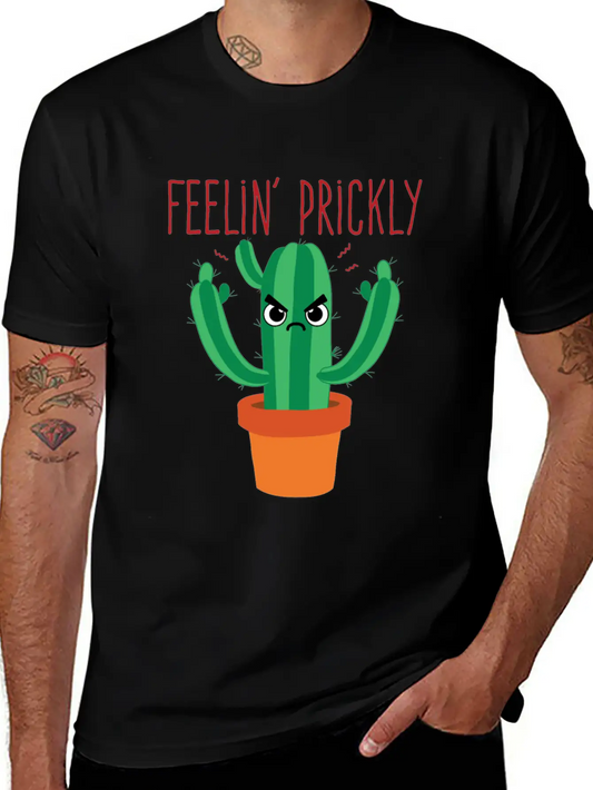 Cactus Shirt - Feelin' Prickly Lightweight Cotton T-Shirt – Daily Comfort Graphic Shirt